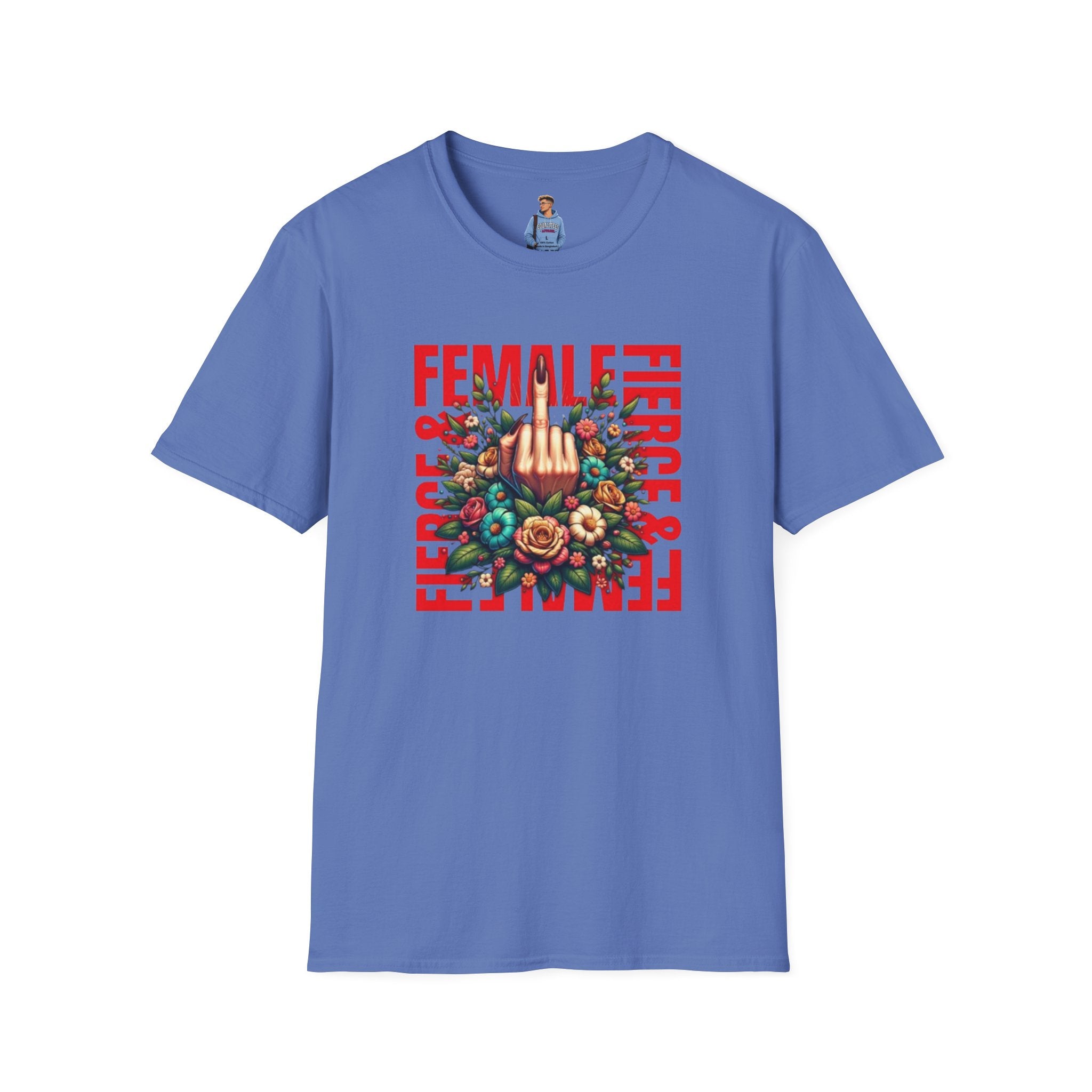 Fierce Female Unisex T-Shirt - Softstyle Floral Graphic Tee