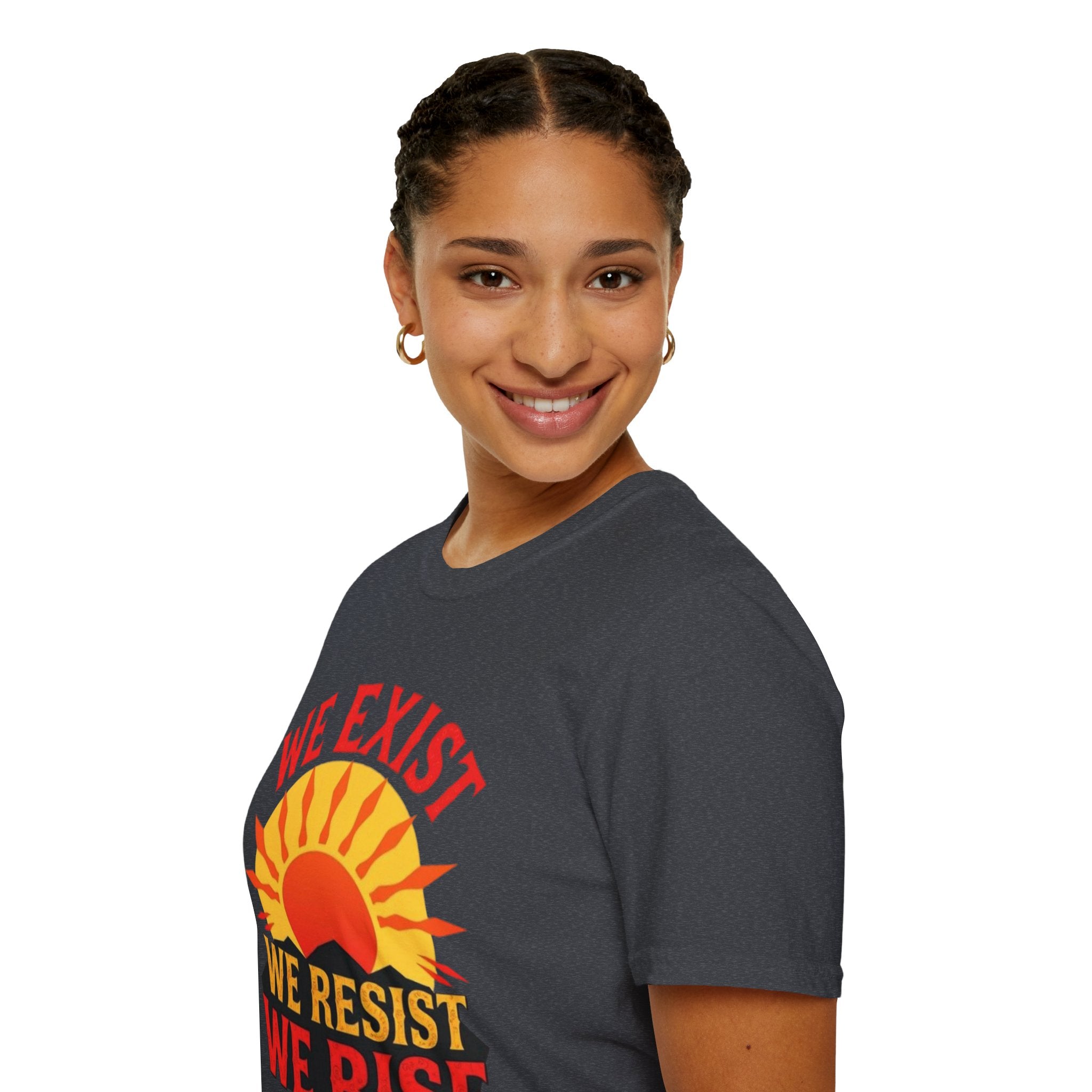 Unisex Softstyle T-Shirt, We Exist We Resist We Rise