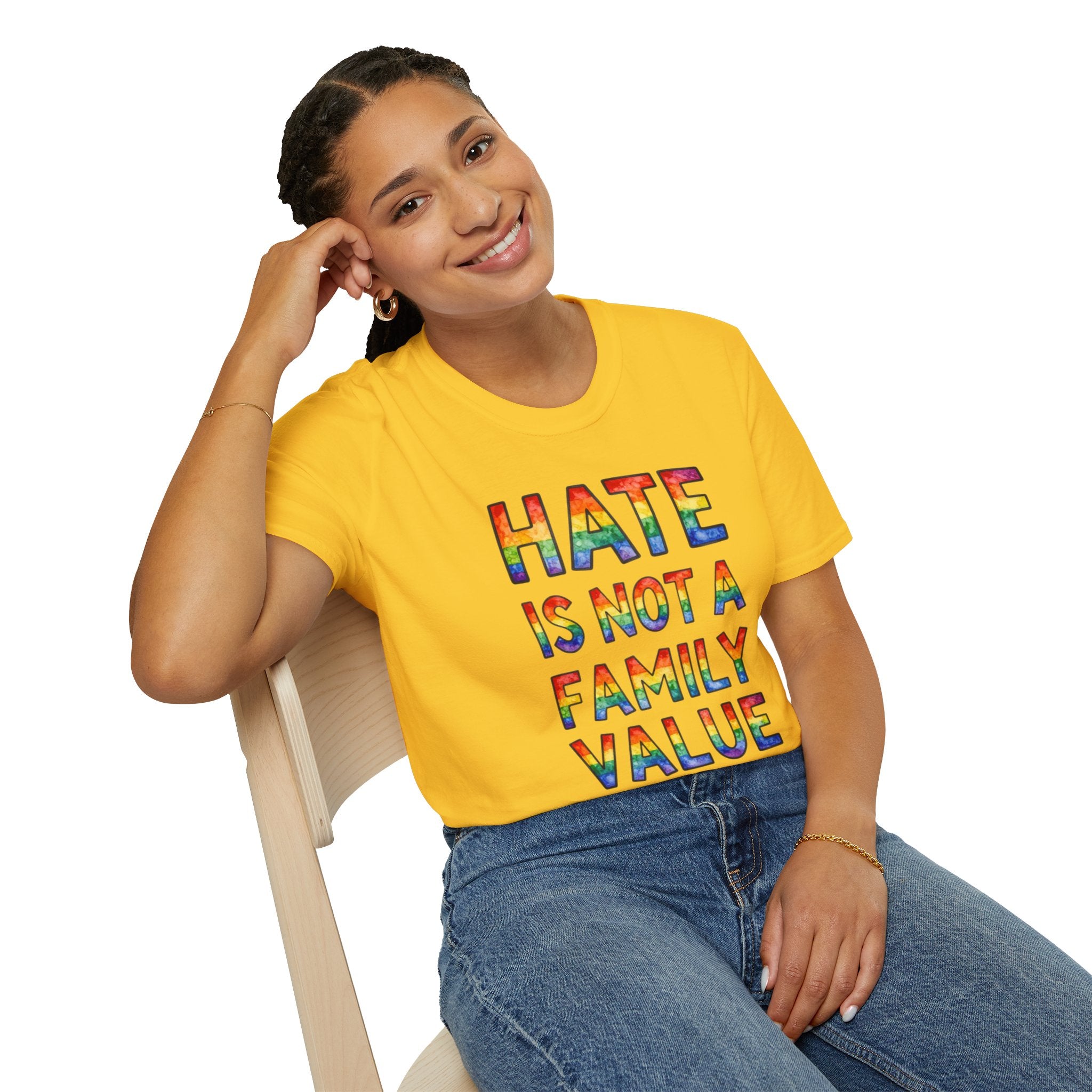 Hate Is Not A Family Value Rainbow Pride T-Shirt