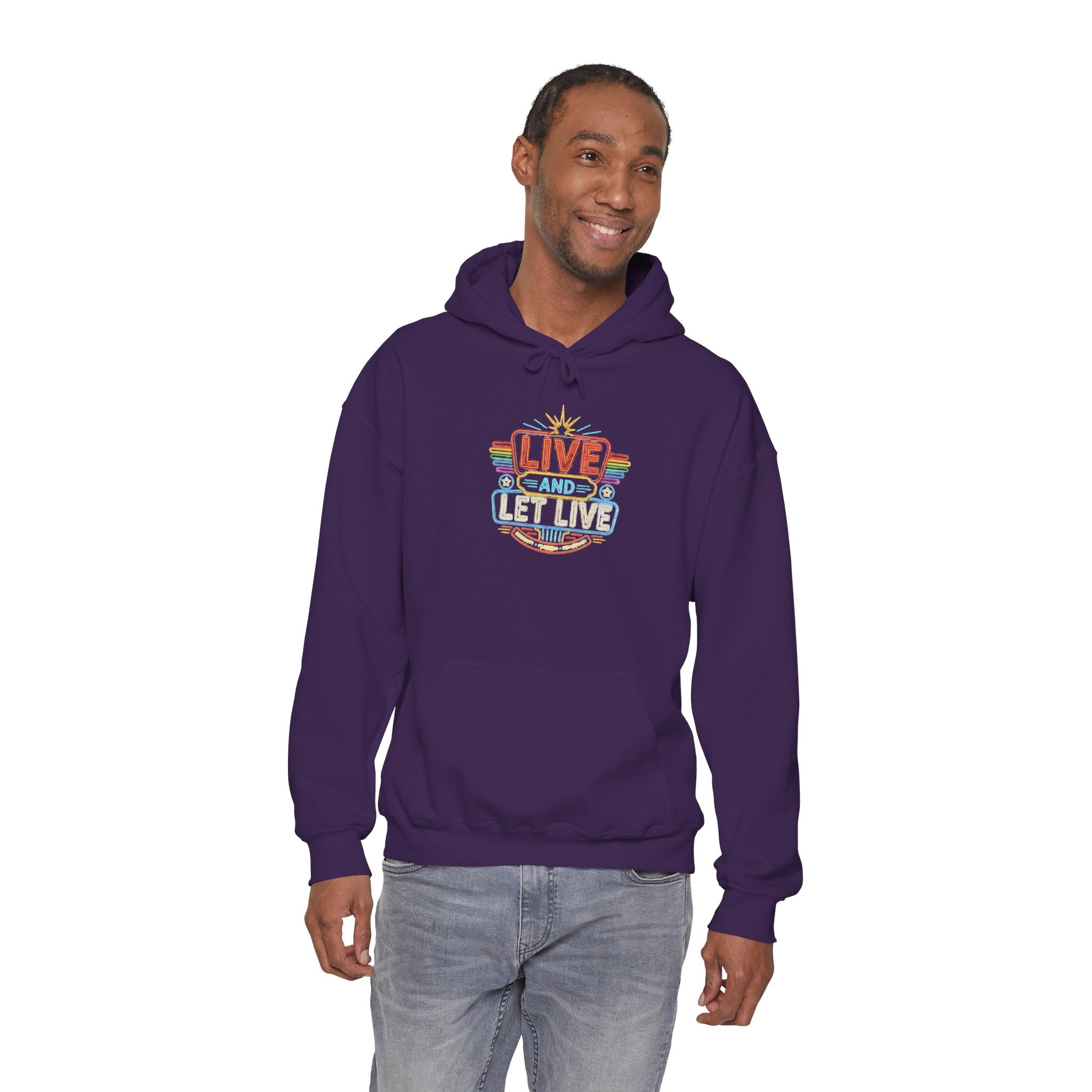 Live And Let Live Hoodie — Retro Peace Graphic Pullover