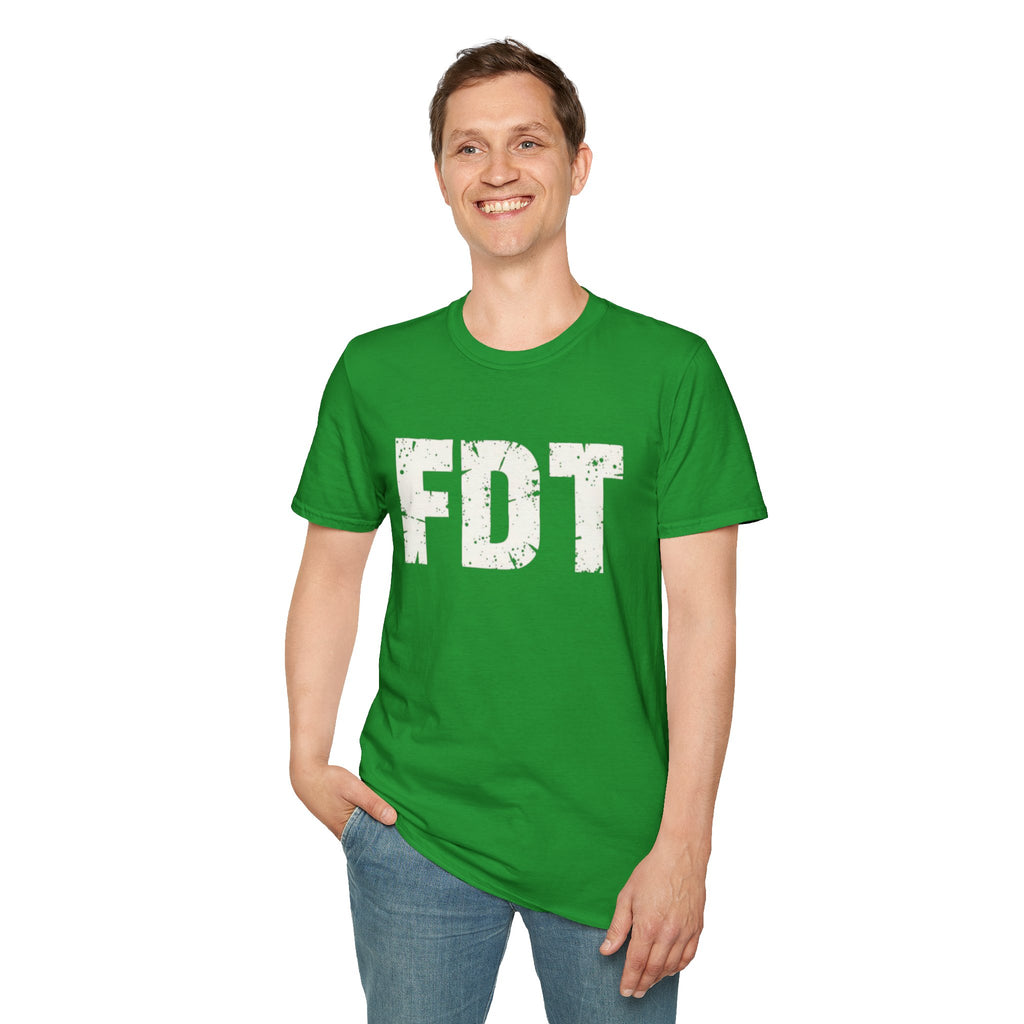 FDT Political Protest Distressed Graphic T-Shirt