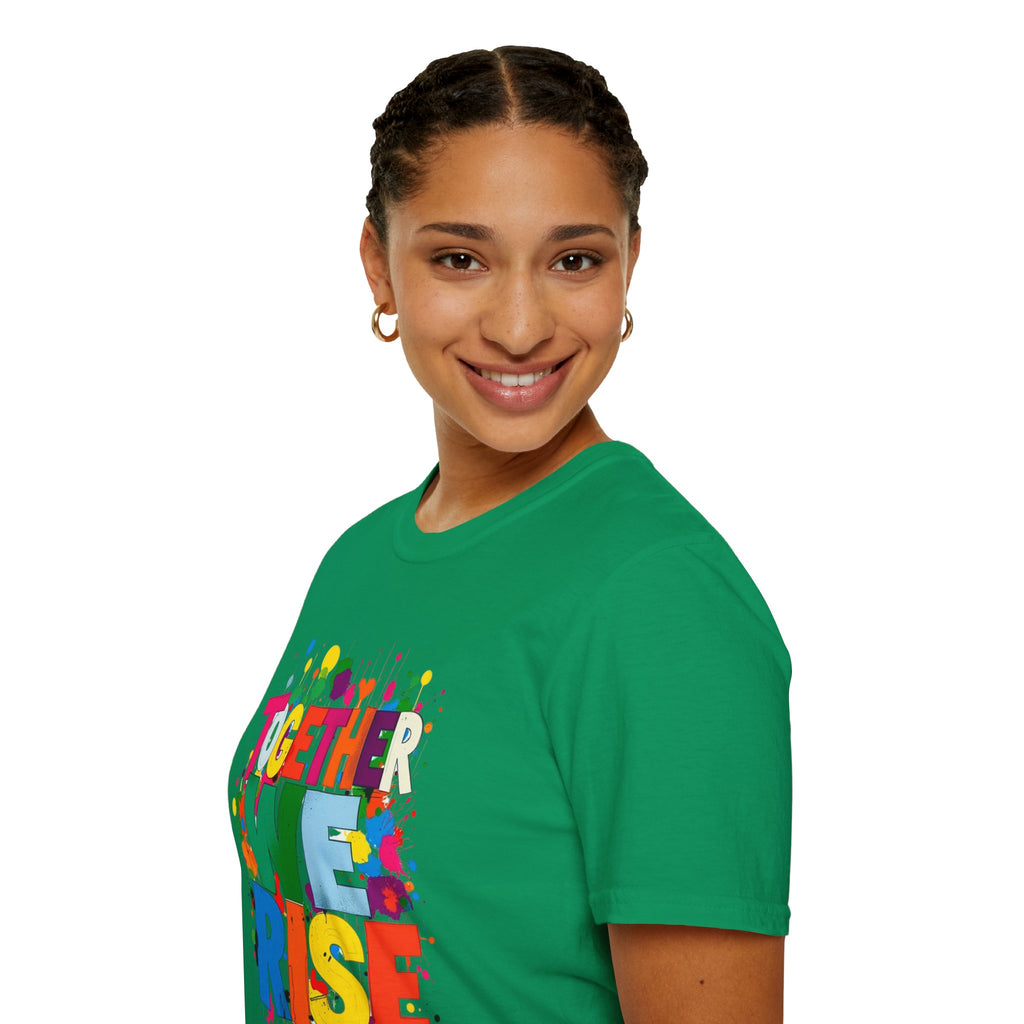 Juntos nos levantamos Camiseta unisex de estilo suave