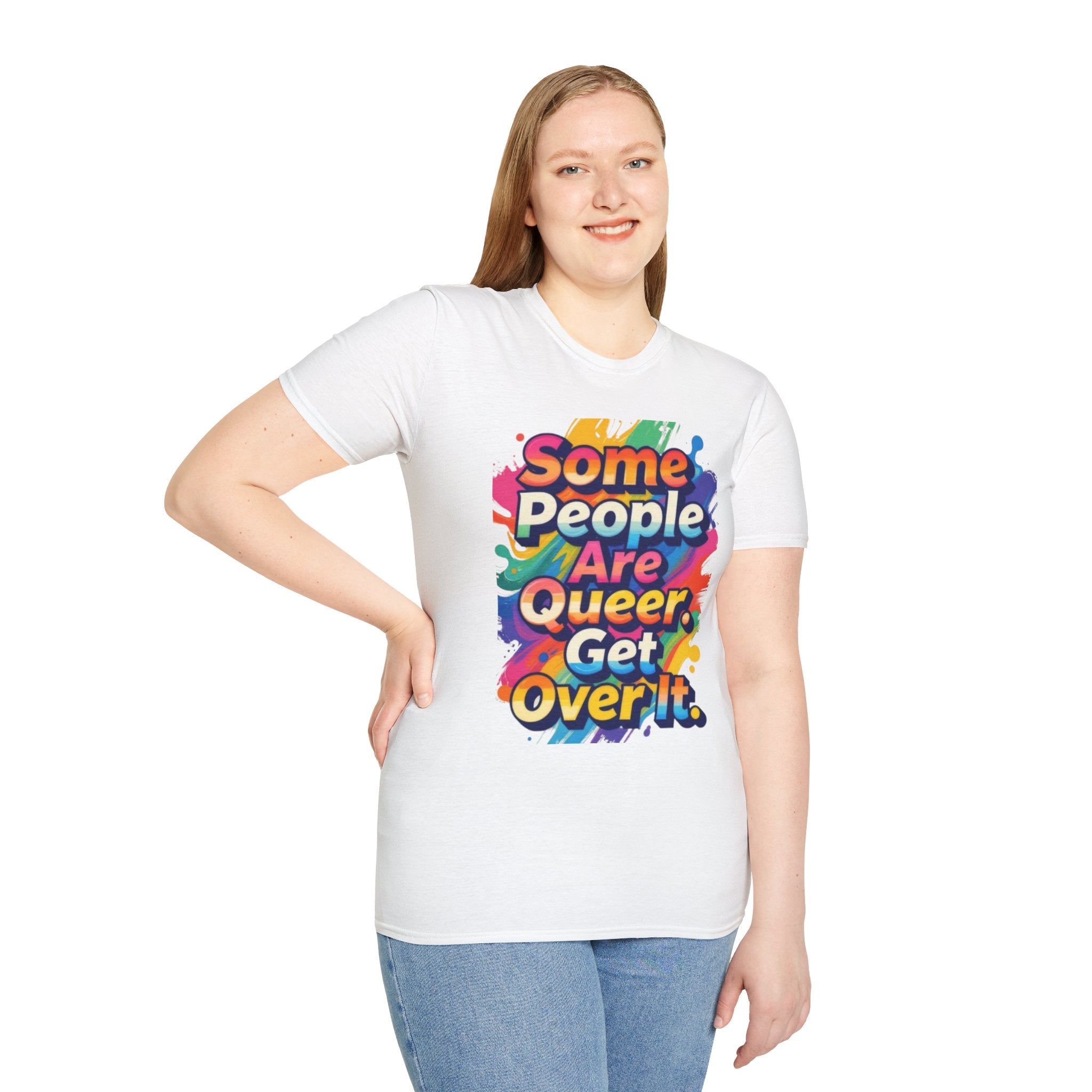 Some People Are Queer T-Shirt Rainbow Graphic