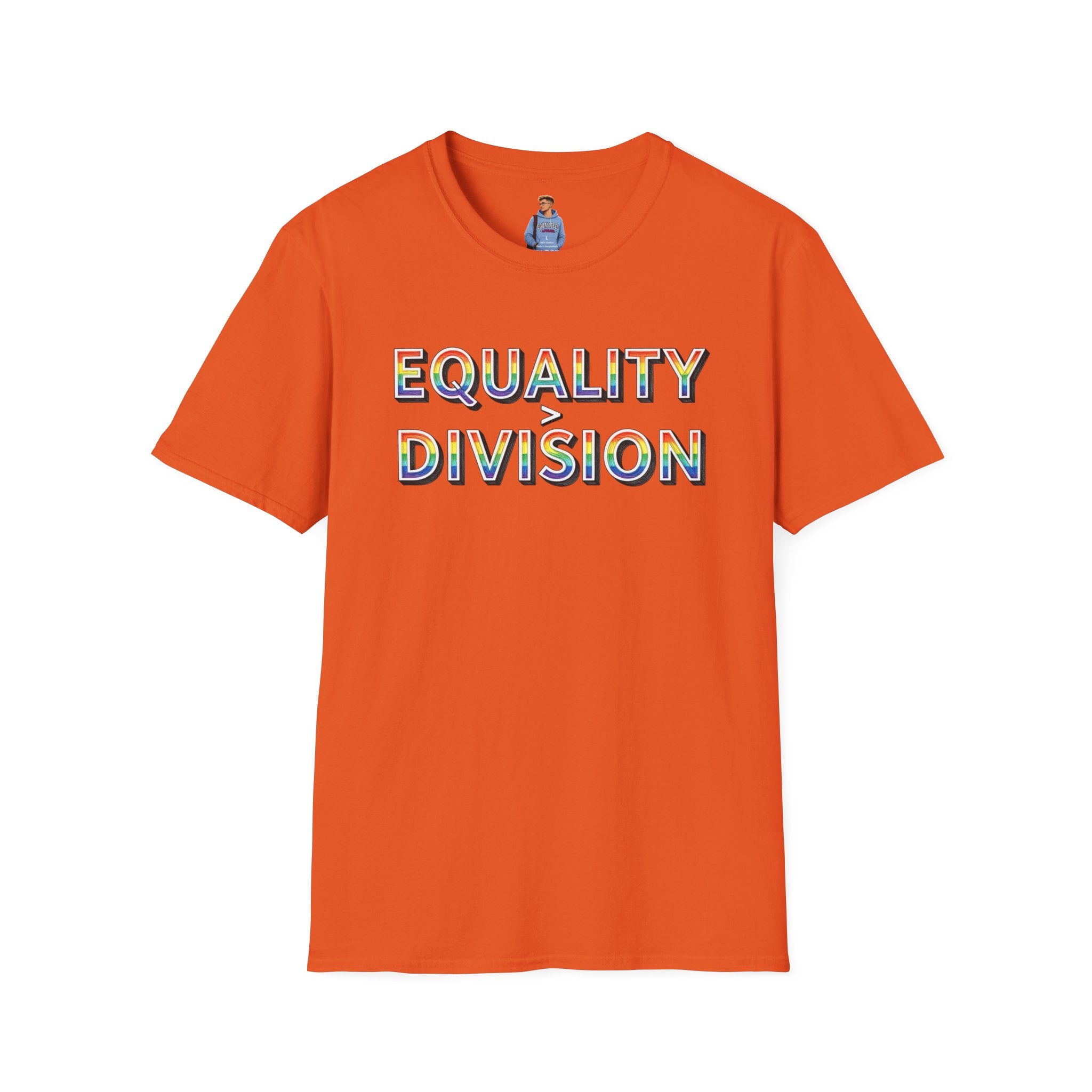 Equality is Greater Than Division T-Shirt — Rainbow Pride Graphic Tee