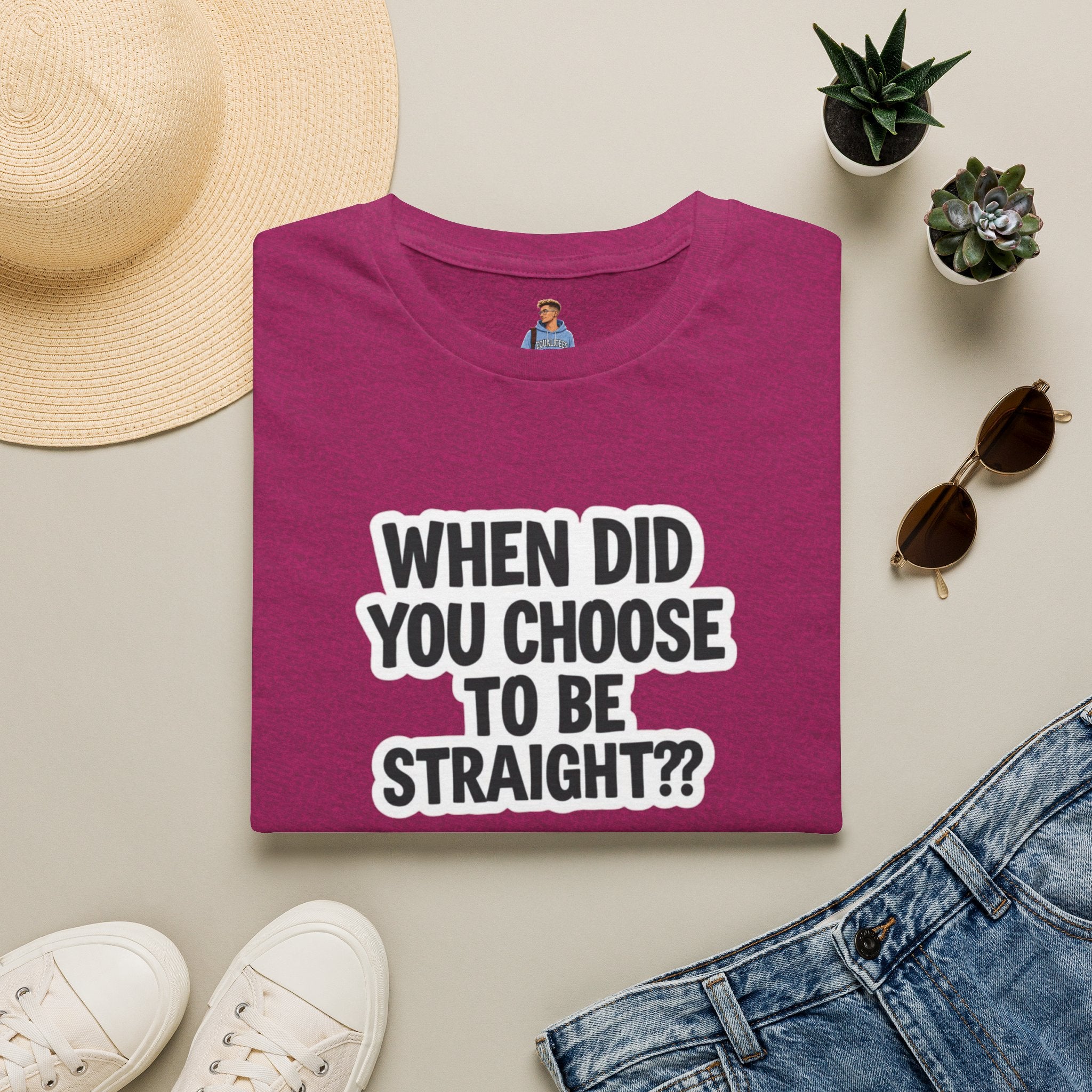 Camiseta unisex suave y divertida: "¿Cuándo elegiste ser heterosexual?"