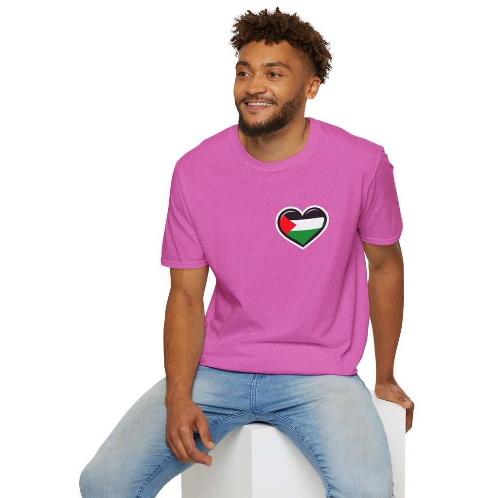 Camiseta unisex de estilo suave: "Apoya a Gaza y todos somos Palestina".