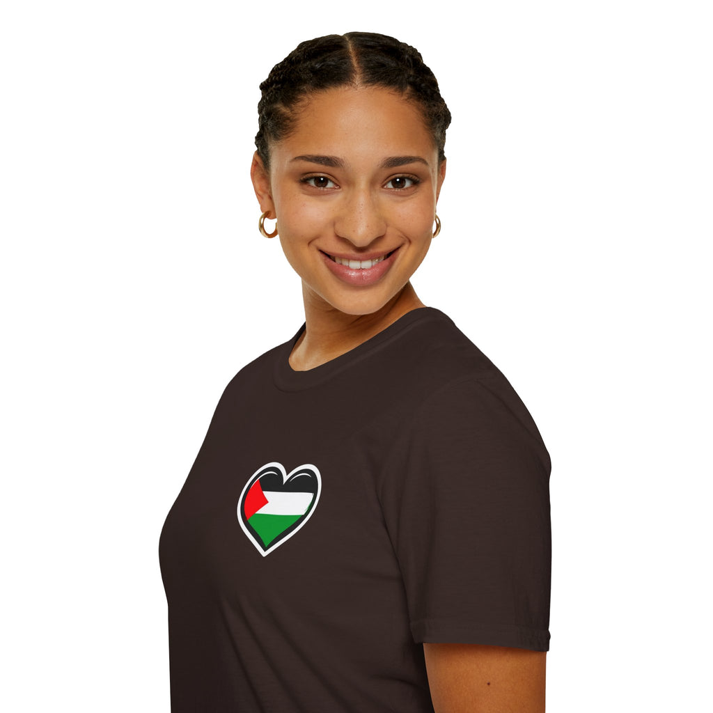Camiseta unisex de estilo suave: "Apoya a Gaza y todos somos Palestina".