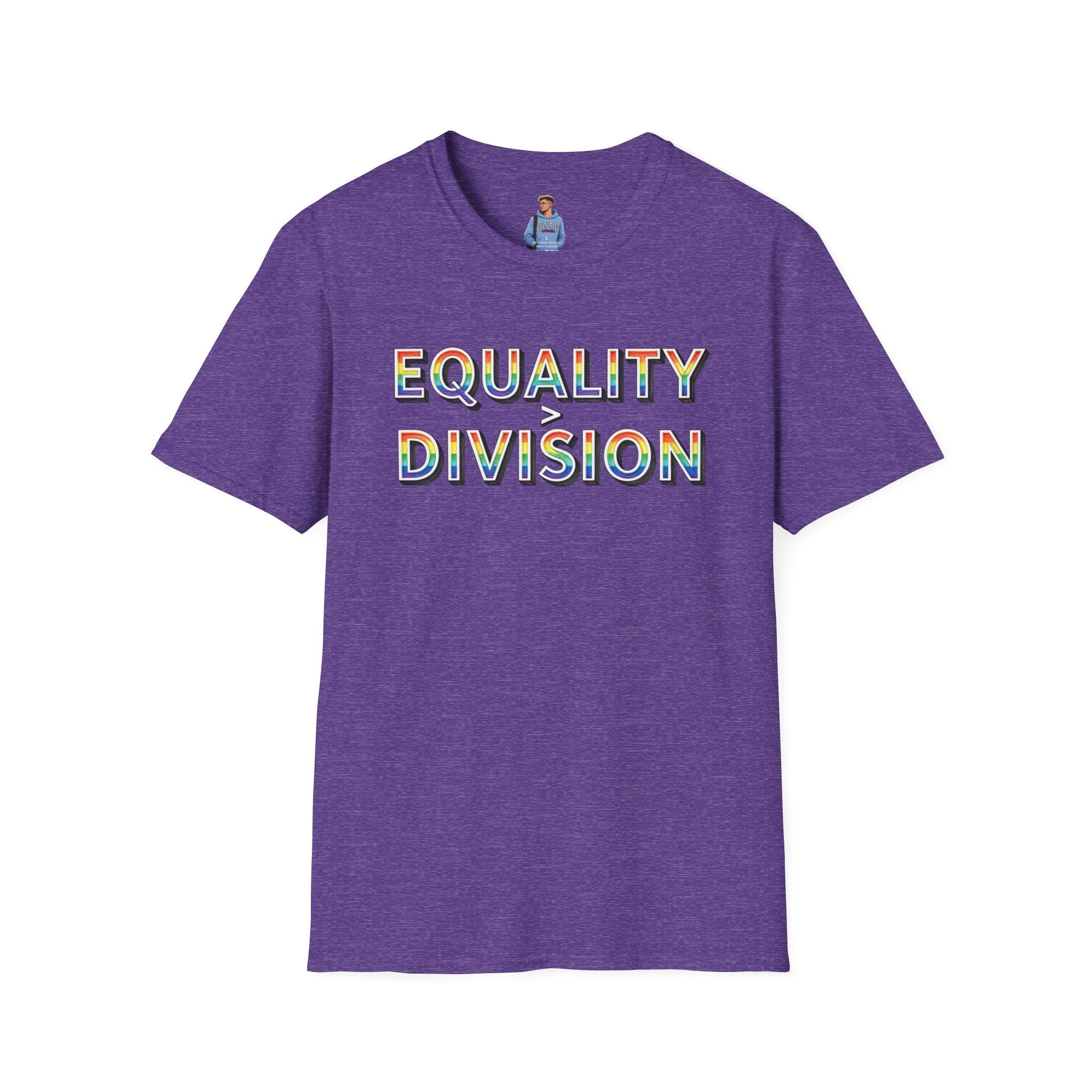 Equality is Greater Than Division T-Shirt — Rainbow Pride Graphic Tee