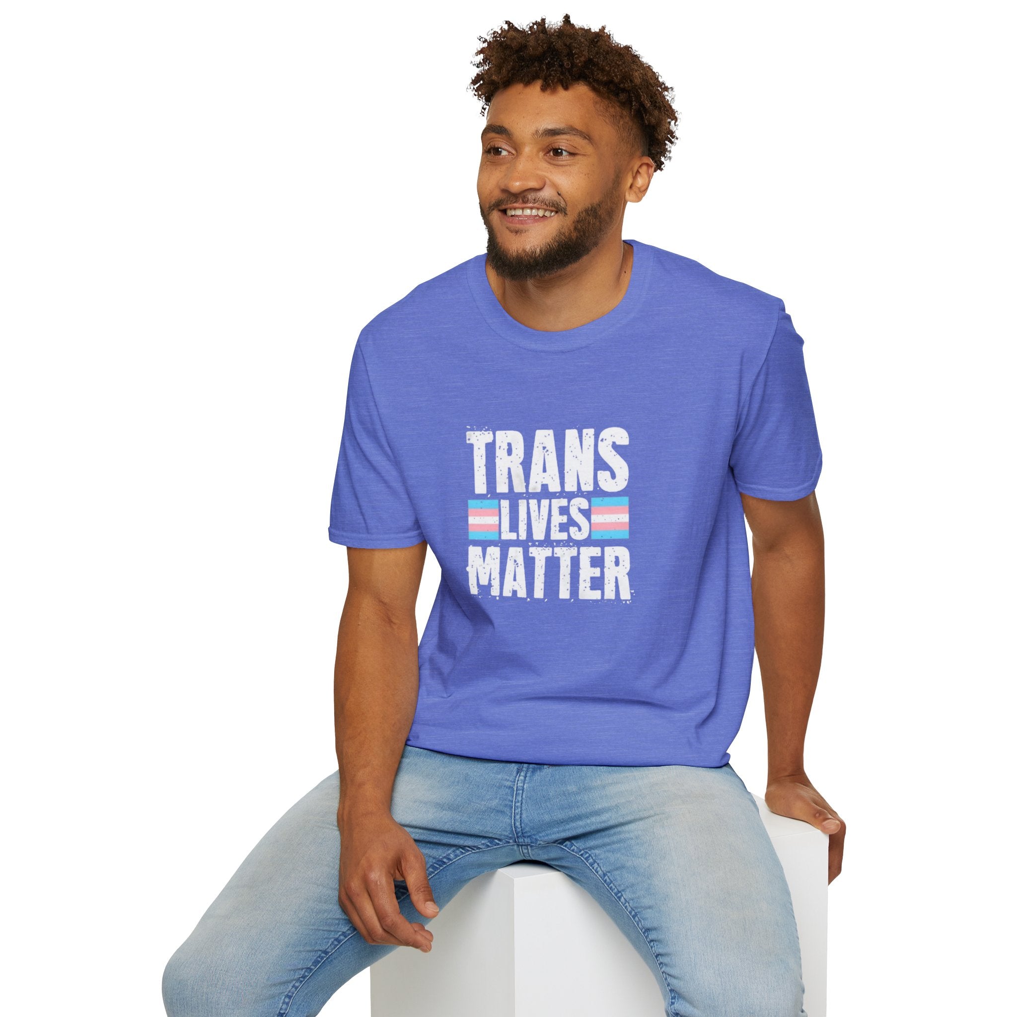 Trans Lives Matter Unisex Softstyle T-Shirt - Support LGBTQ+ Rights