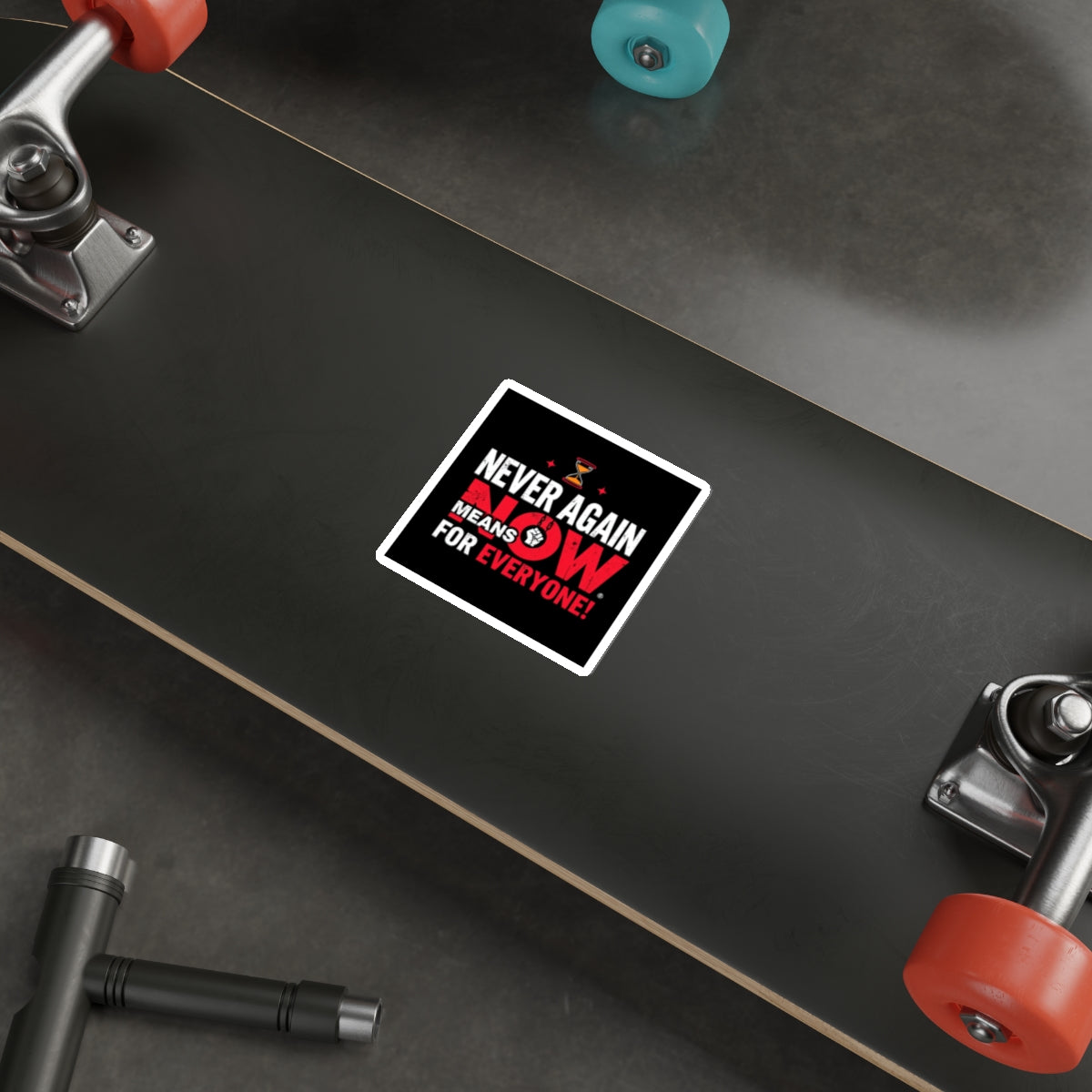 Die-Cut Stickers -  Stop Genocide - Never Again Means NOW for EVERYONE. - EqualiTees.Me
