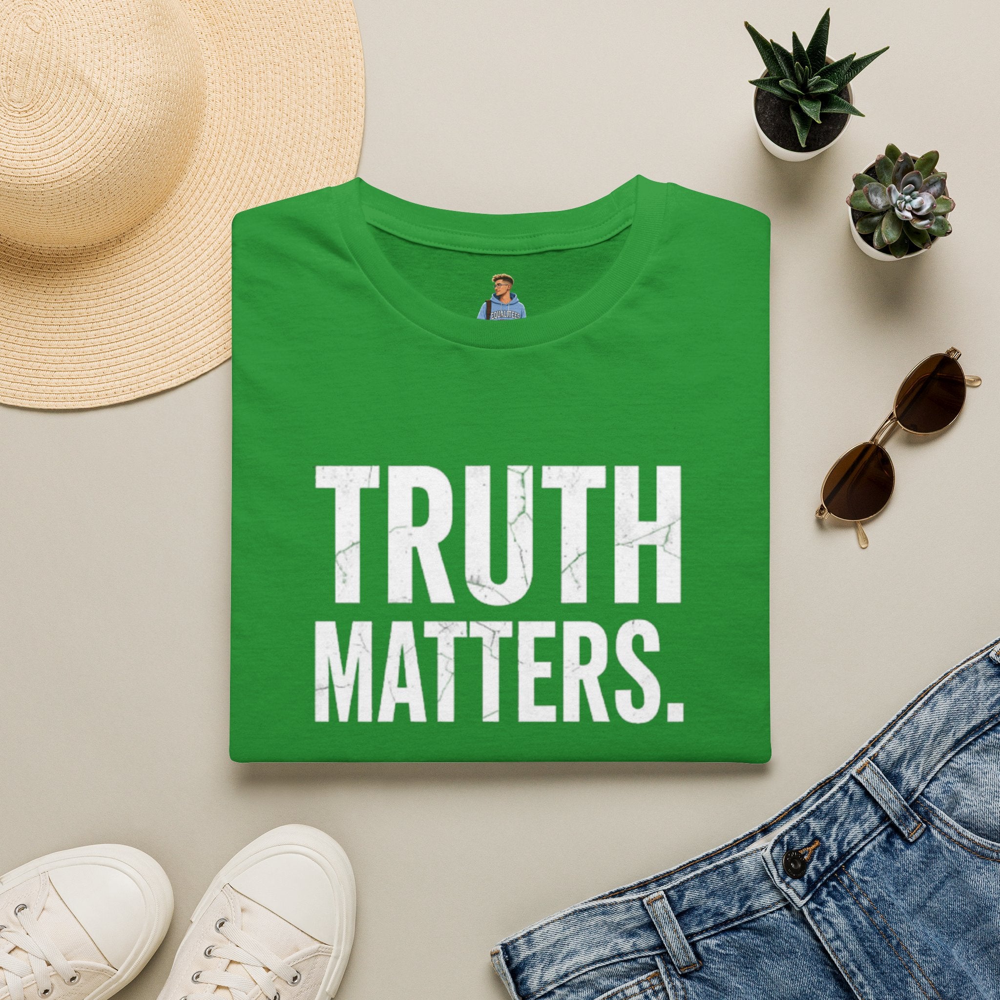 Camiseta unisex de estilo suave: camiseta con el lema "La verdad importa", ideal para activistas y uso diario.