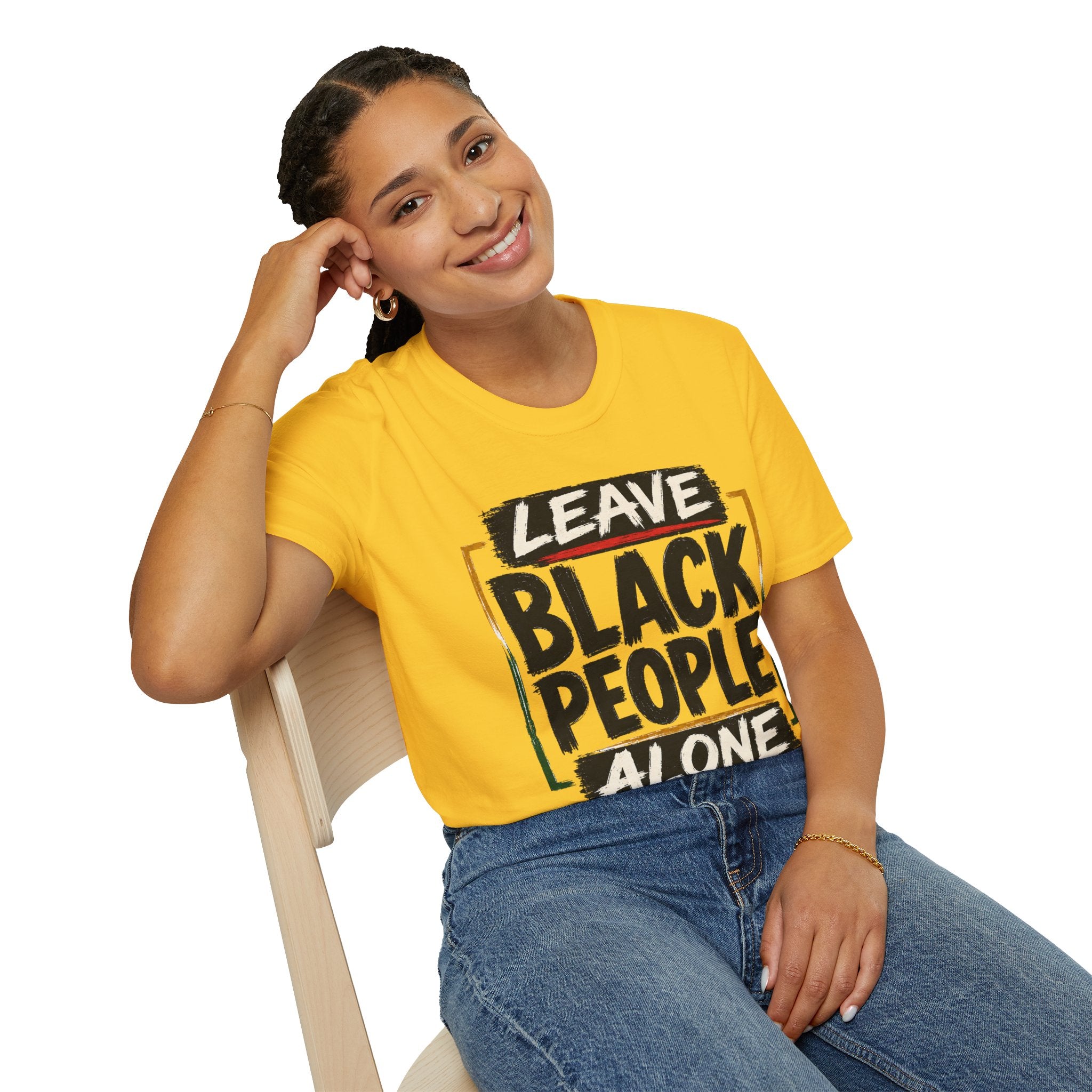 T-Shirt — "Leave Black People Alone" Social Justice Statement Tee
