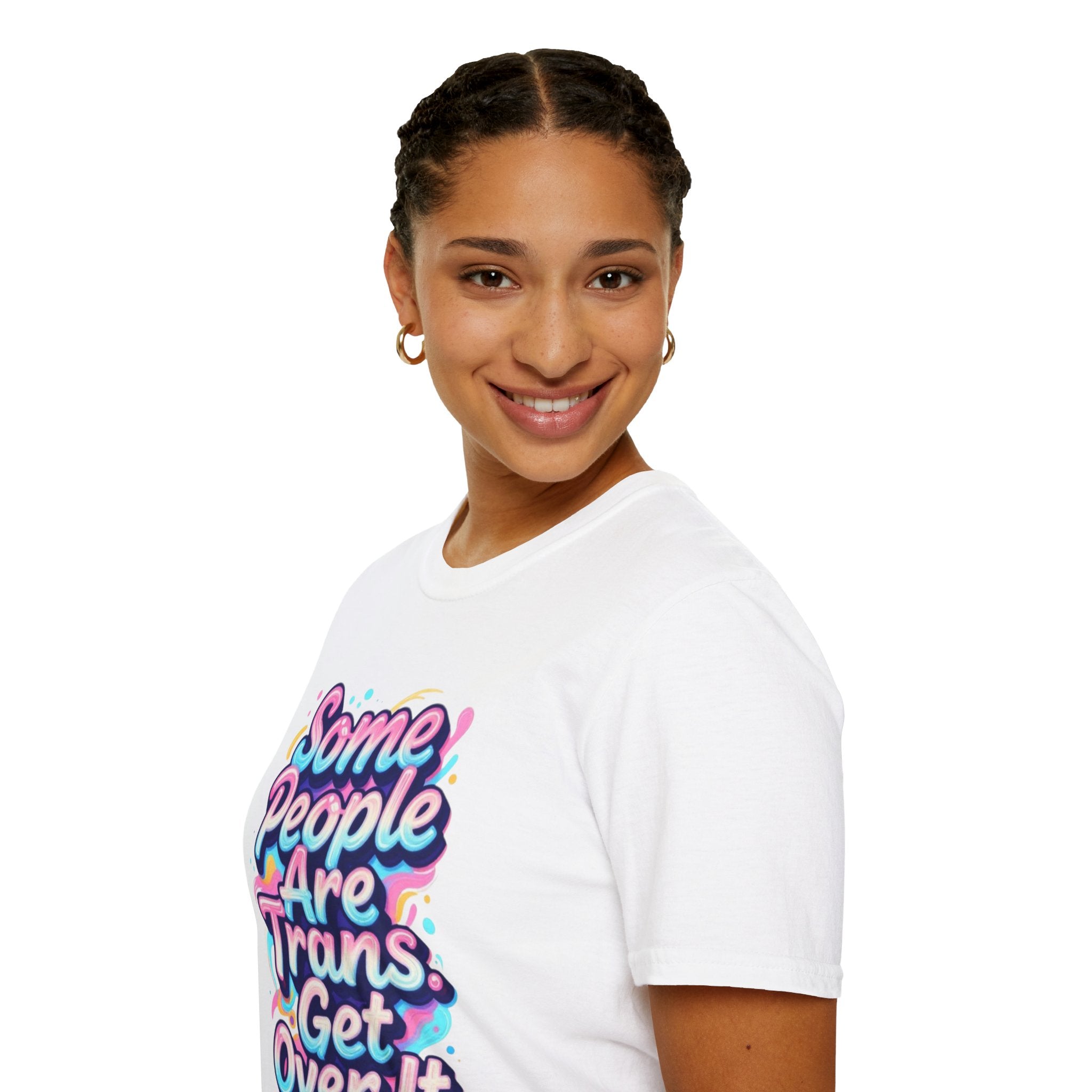 Some People are Trans T-Shirt — "Some People Are Trans. Get Over It." Colorful Pride Tee