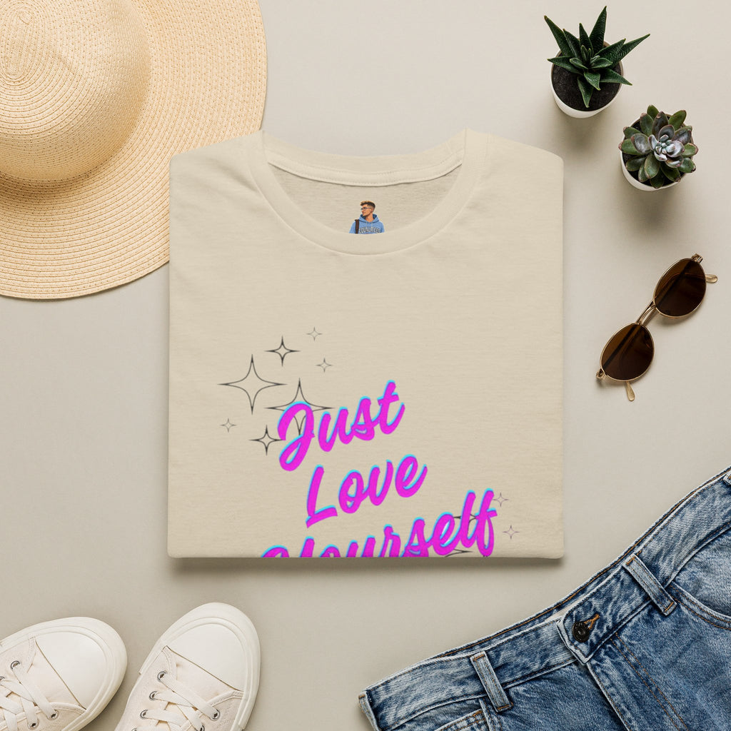 Camiseta unisex de estilo suave "Just Love Yourself": camiseta motivacional para el amor propio