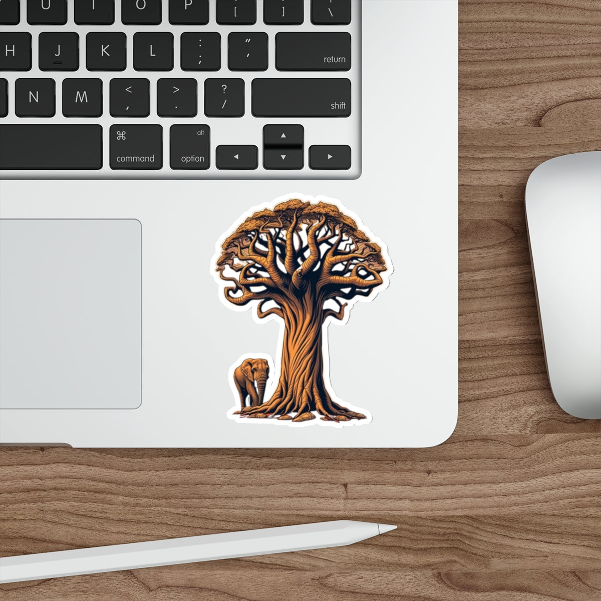 Baobab Tree & Elephant Sticker - EqualiTees.Me