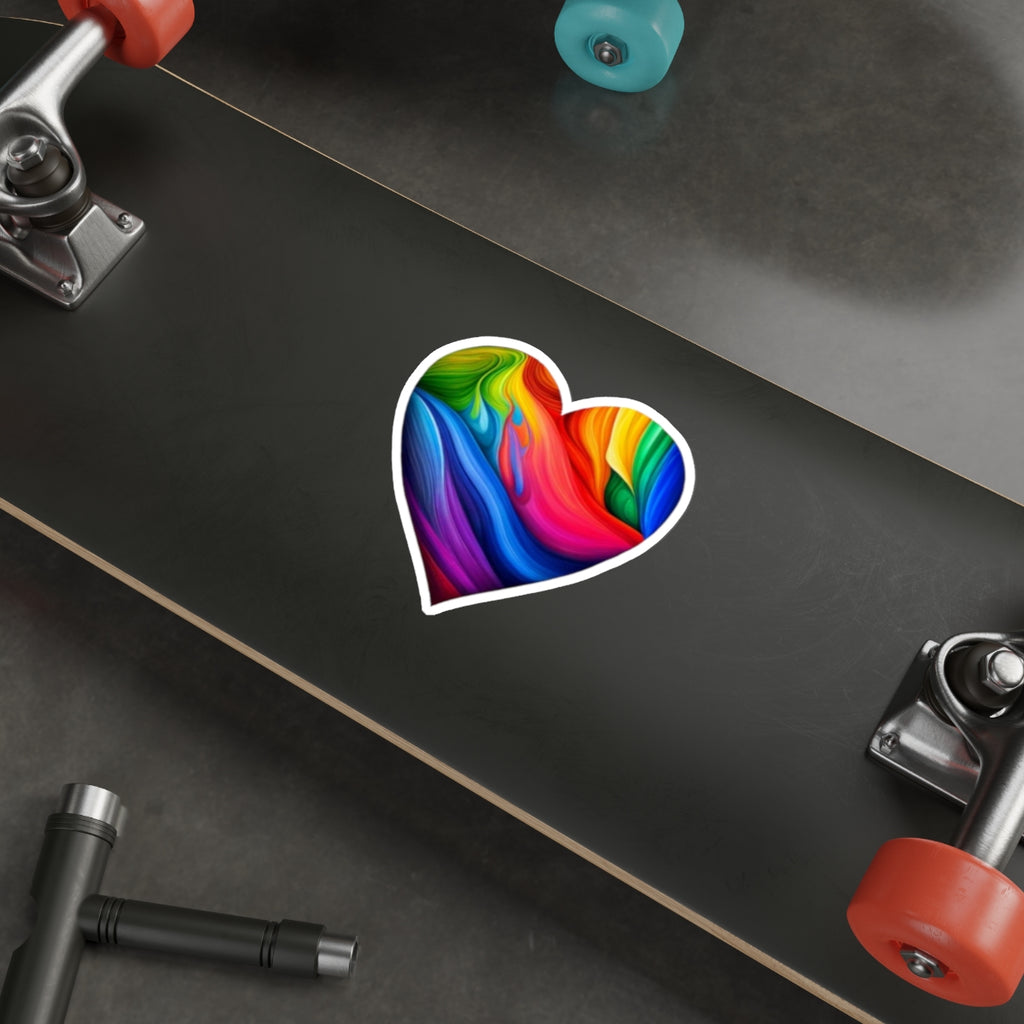 Die-Cut Stickers - Rainbow Heart - EqualiTees.Me