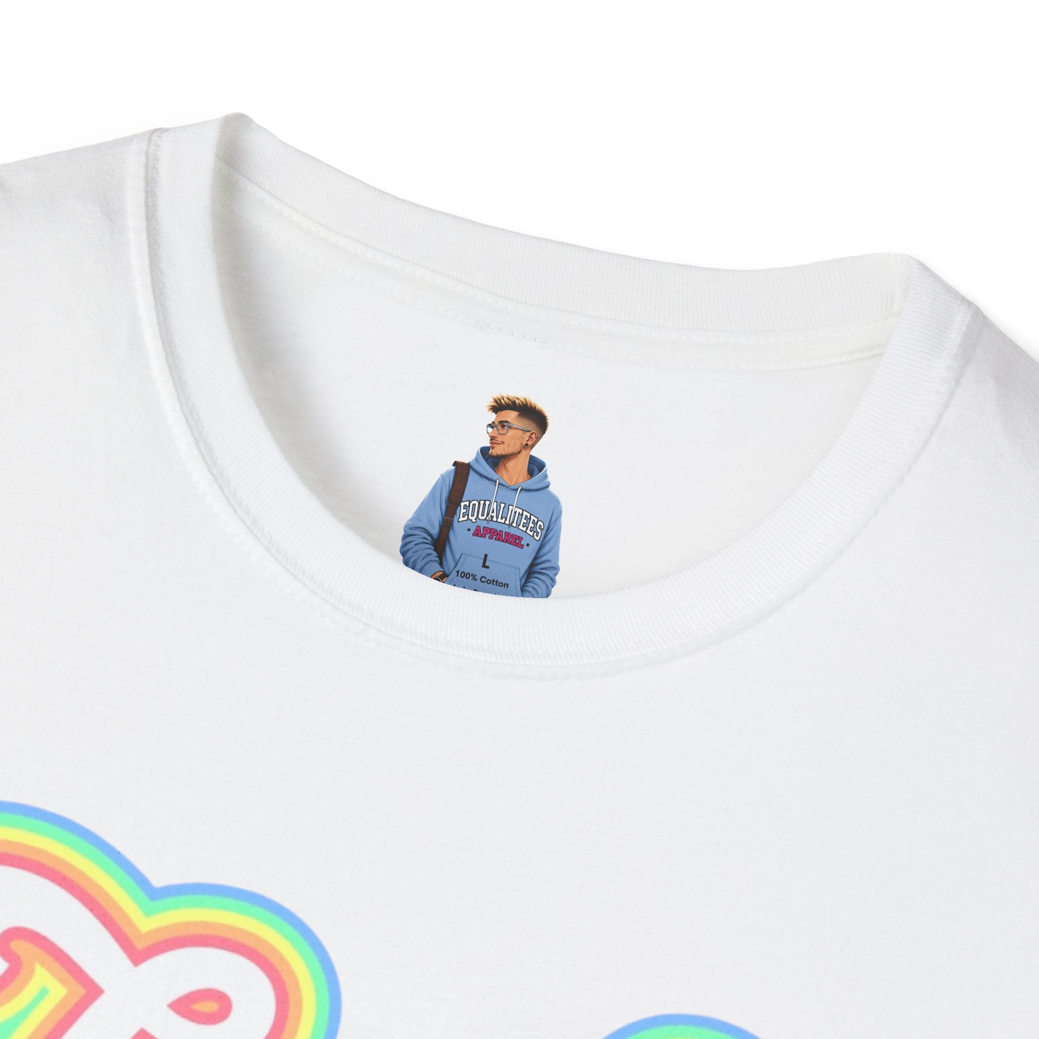 Camiseta unisex de estilo suave Love Wins: vibraciones positivas para el orgullo y el uso diario