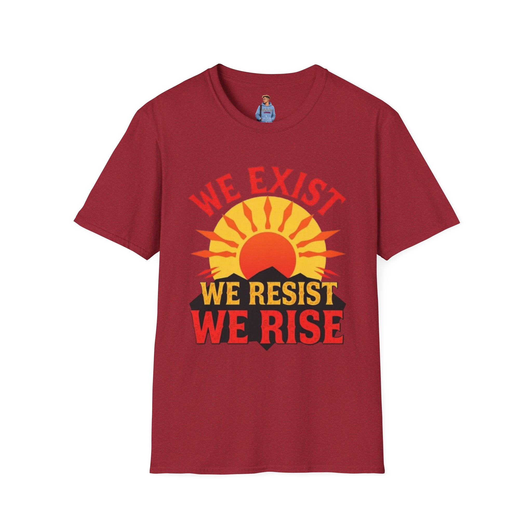 Unisex Softstyle T-Shirt, We Exist We Resist We Rise