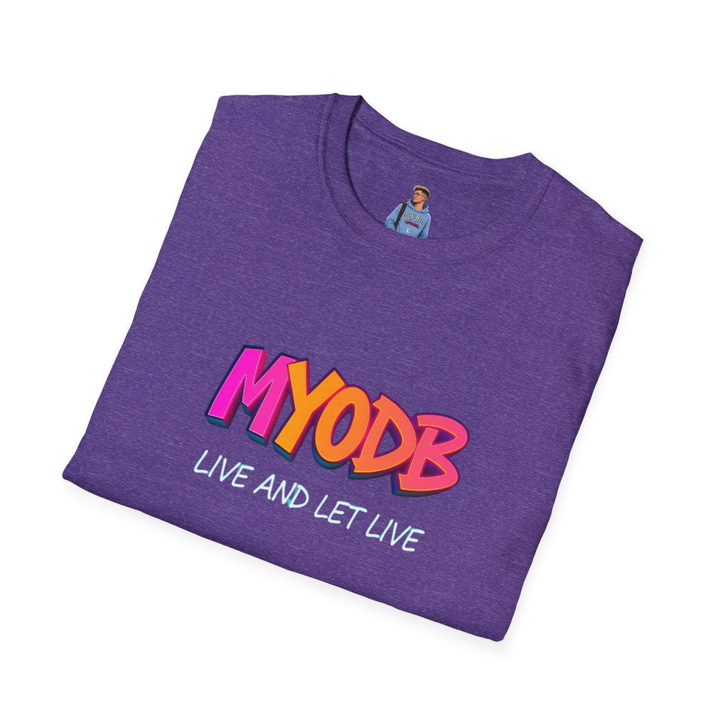Camiseta MYODB "Vive y deja vivir" | Camiseta unisex de estilo suave | Ropa informal