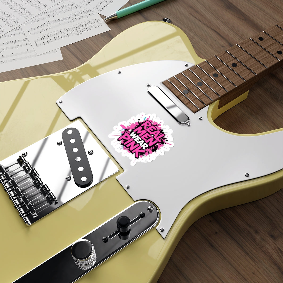 Die-Cut Stickers - Real Men Wear Pink - EqualiTees.Me