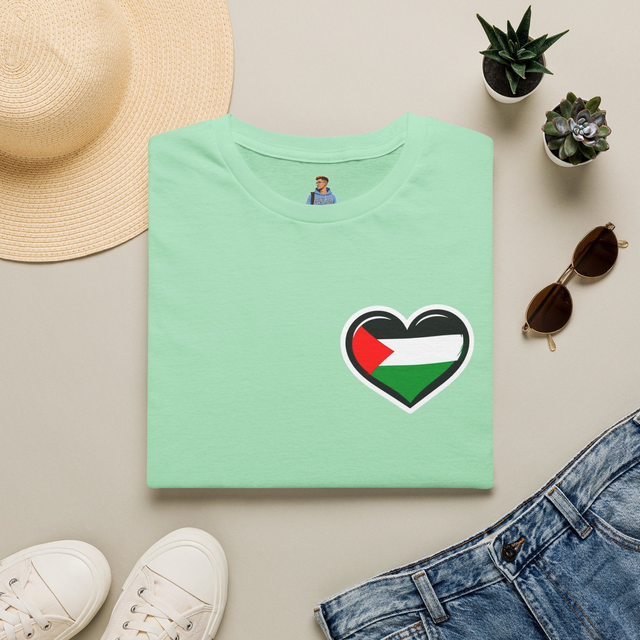 Camiseta unisex de estilo suave: "Apoya a Gaza y todos somos Palestina".