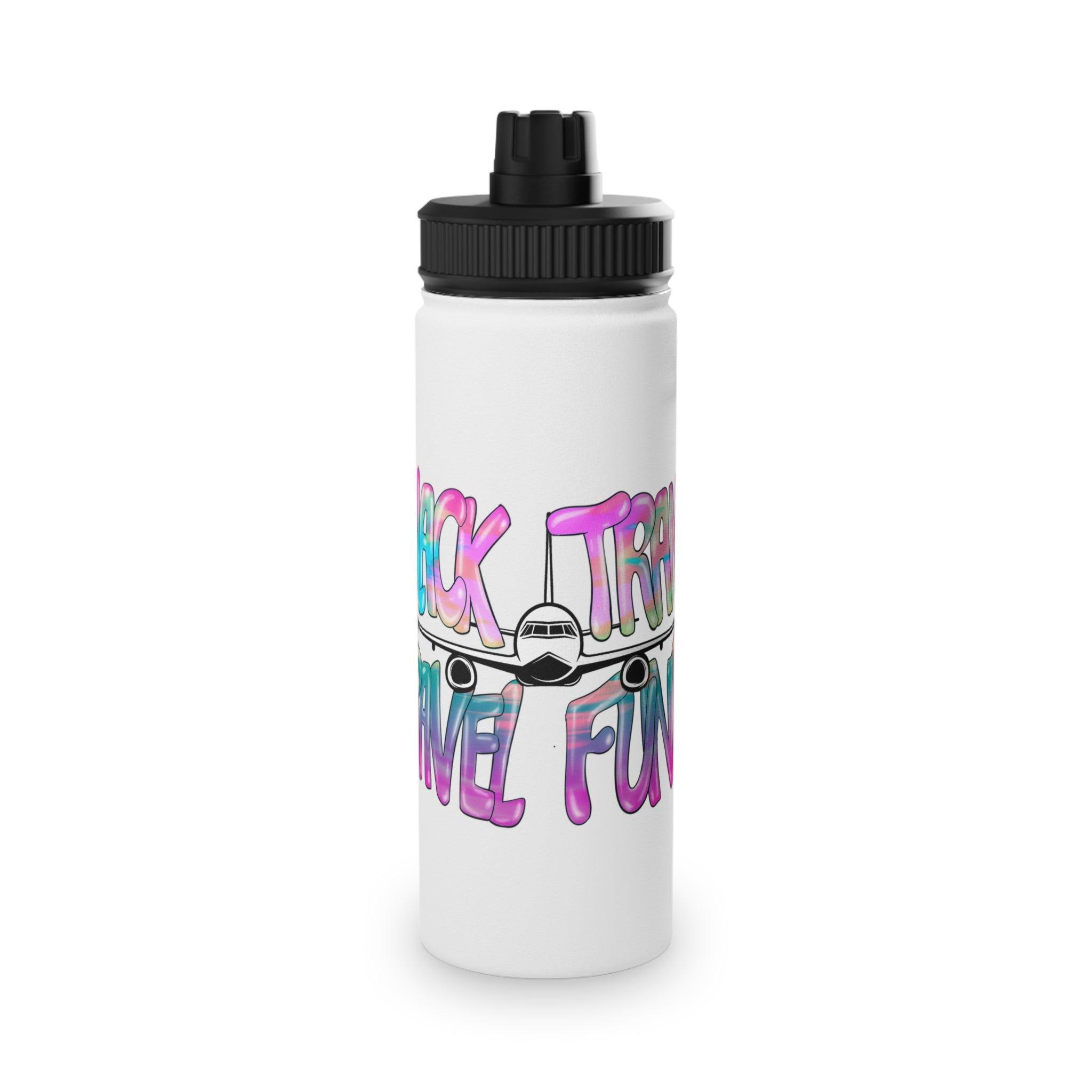 BTTF - Black Trans Travel Fund Logo Stainless Steel Sports Water Bottle