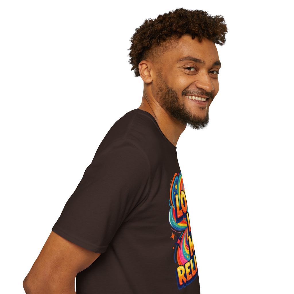 Love Is My Religion Retro Rainbow Graphic T-shirt