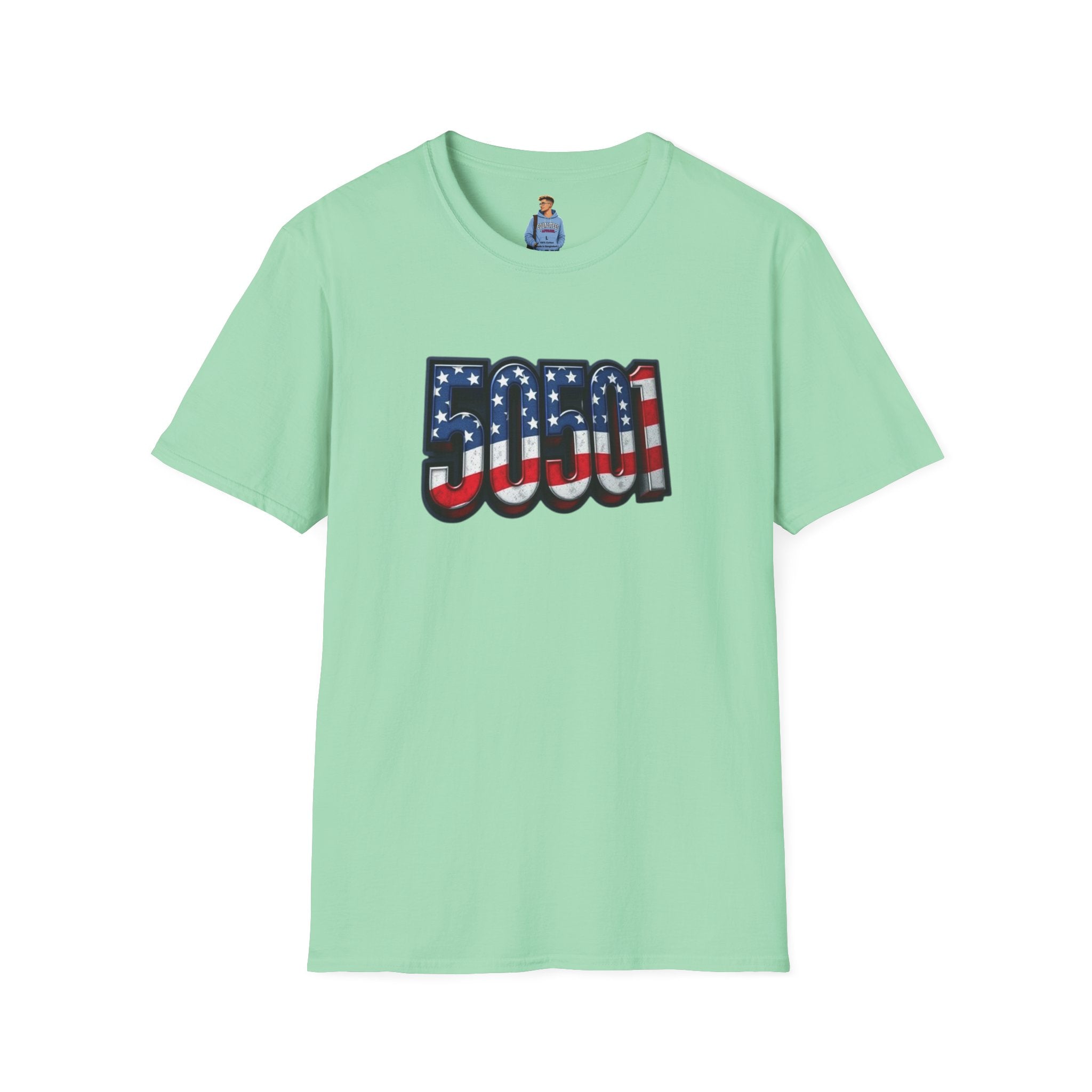 Camiseta unisex patriótica - 50501 "Nosotros, el pueblo, nos levantamos" - Diseño de la bandera estadounidense