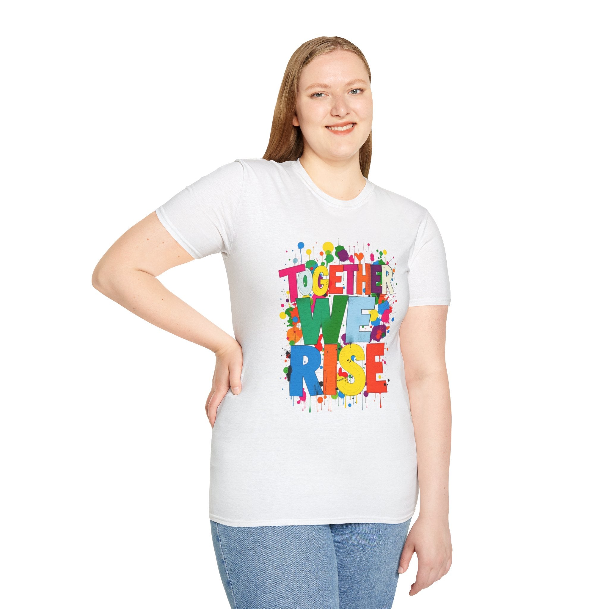 Juntos nos levantamos Camiseta unisex de estilo suave