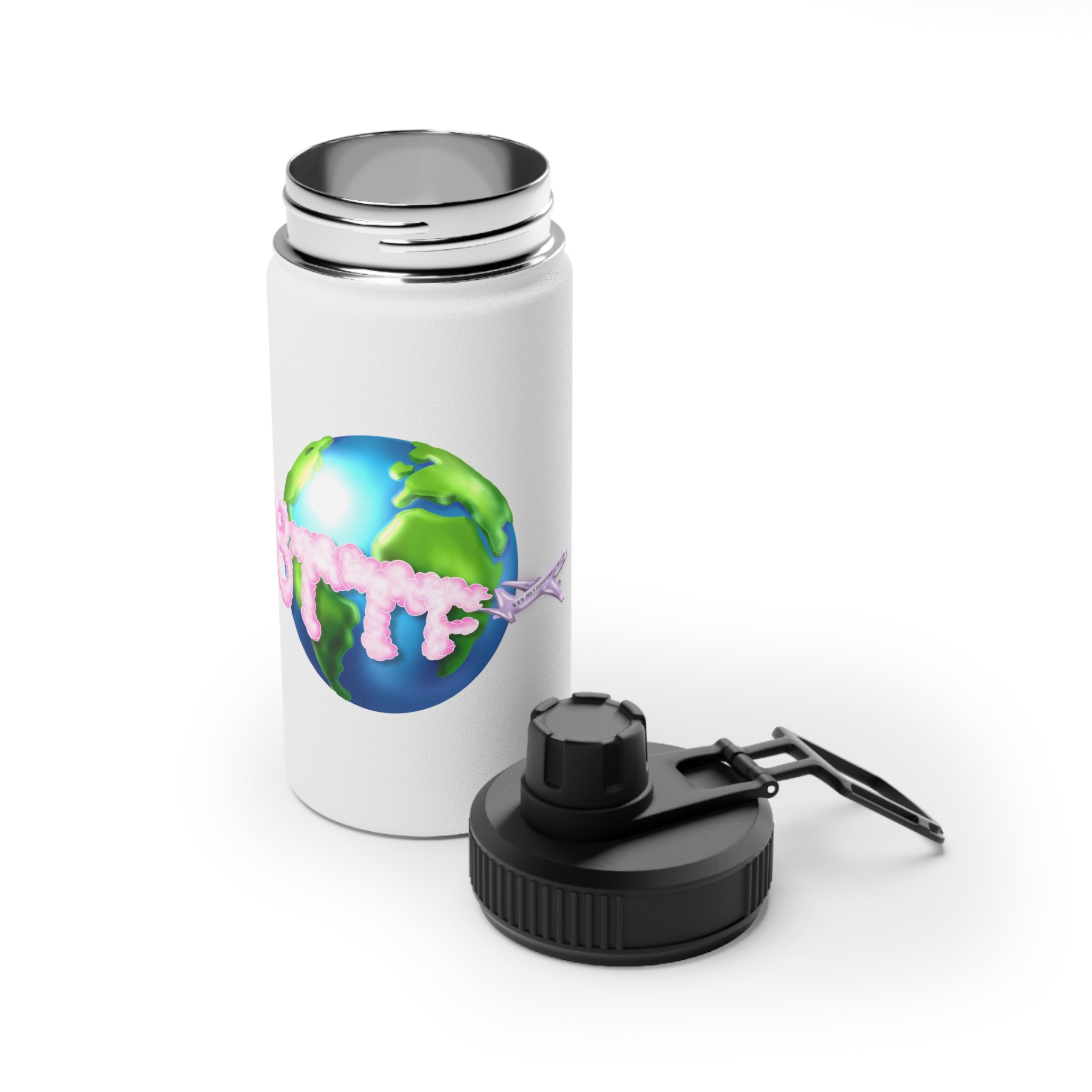 BTTF - Black Trans Travel Fund Logo Stainless Steel Sports Water Bottle