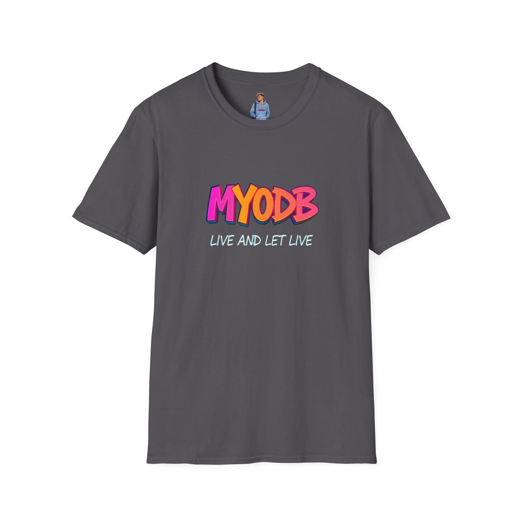 Camiseta MYODB "Vive y deja vivir" | Camiseta unisex de estilo suave | Ropa informal