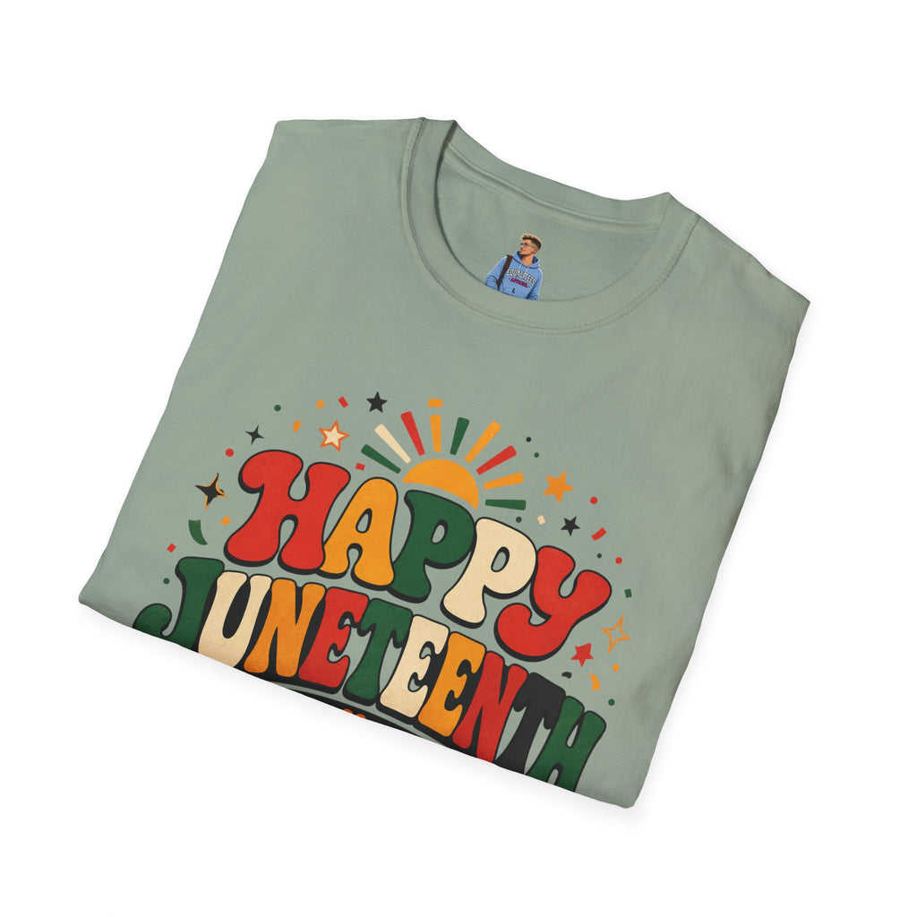 Juneteenth T-Shirt - "Happy Juneteenth" Retro Celebration Tee