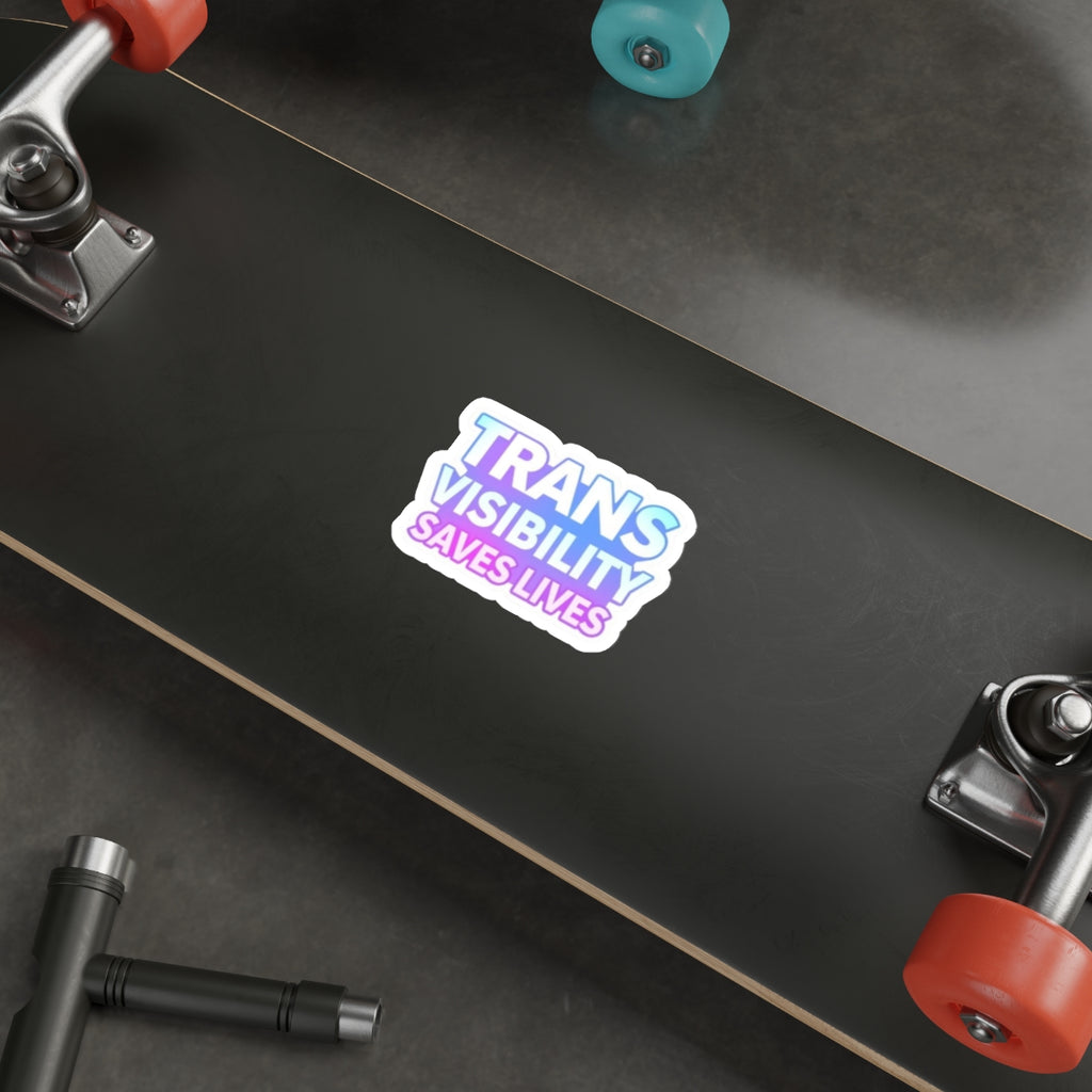 Die-Cut Stickers - TRANS VISIBILITY SAVES LIVES - EqualiTees.Me