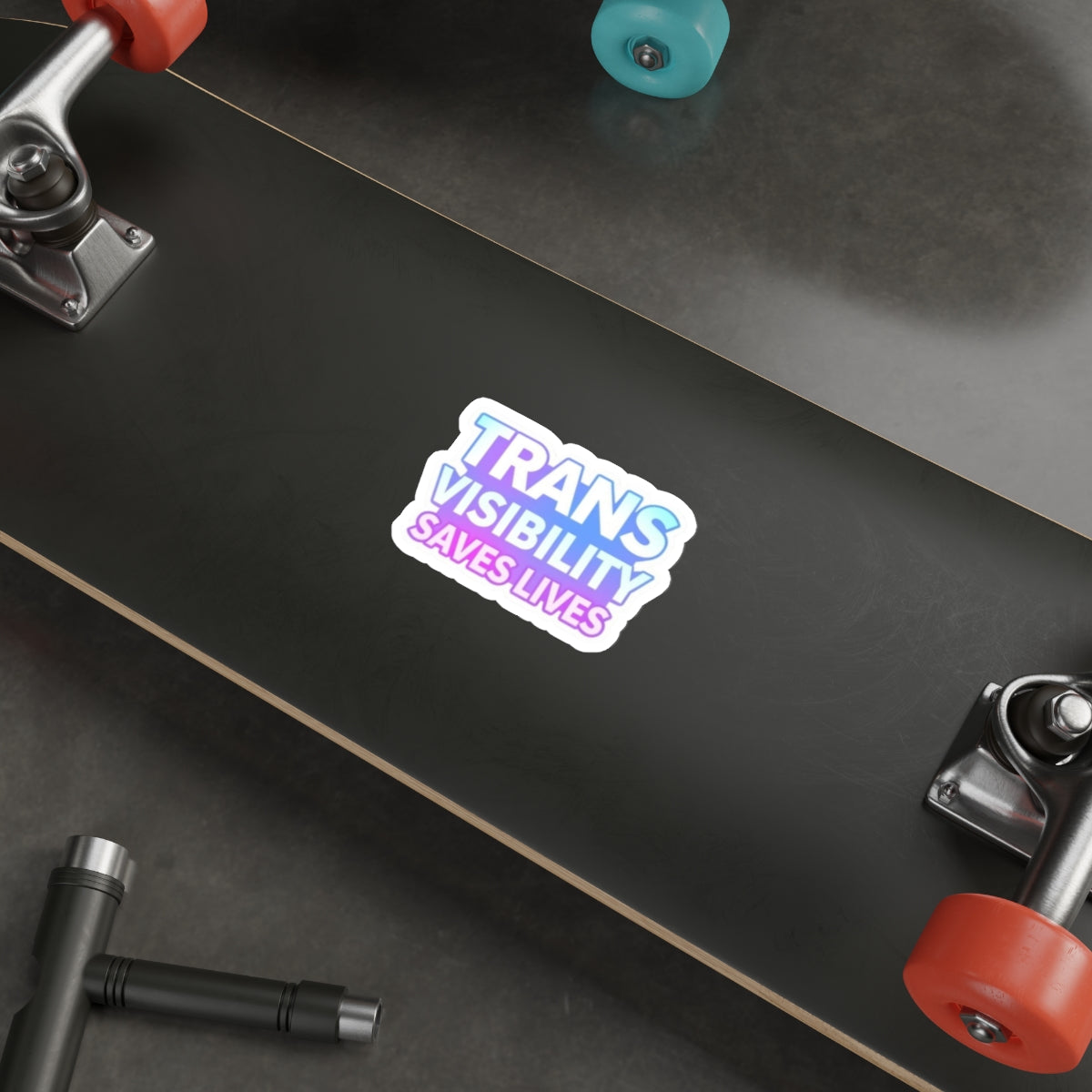 Die-Cut Stickers - TRANS VISIBILITY SAVES LIVES - EqualiTees.Me