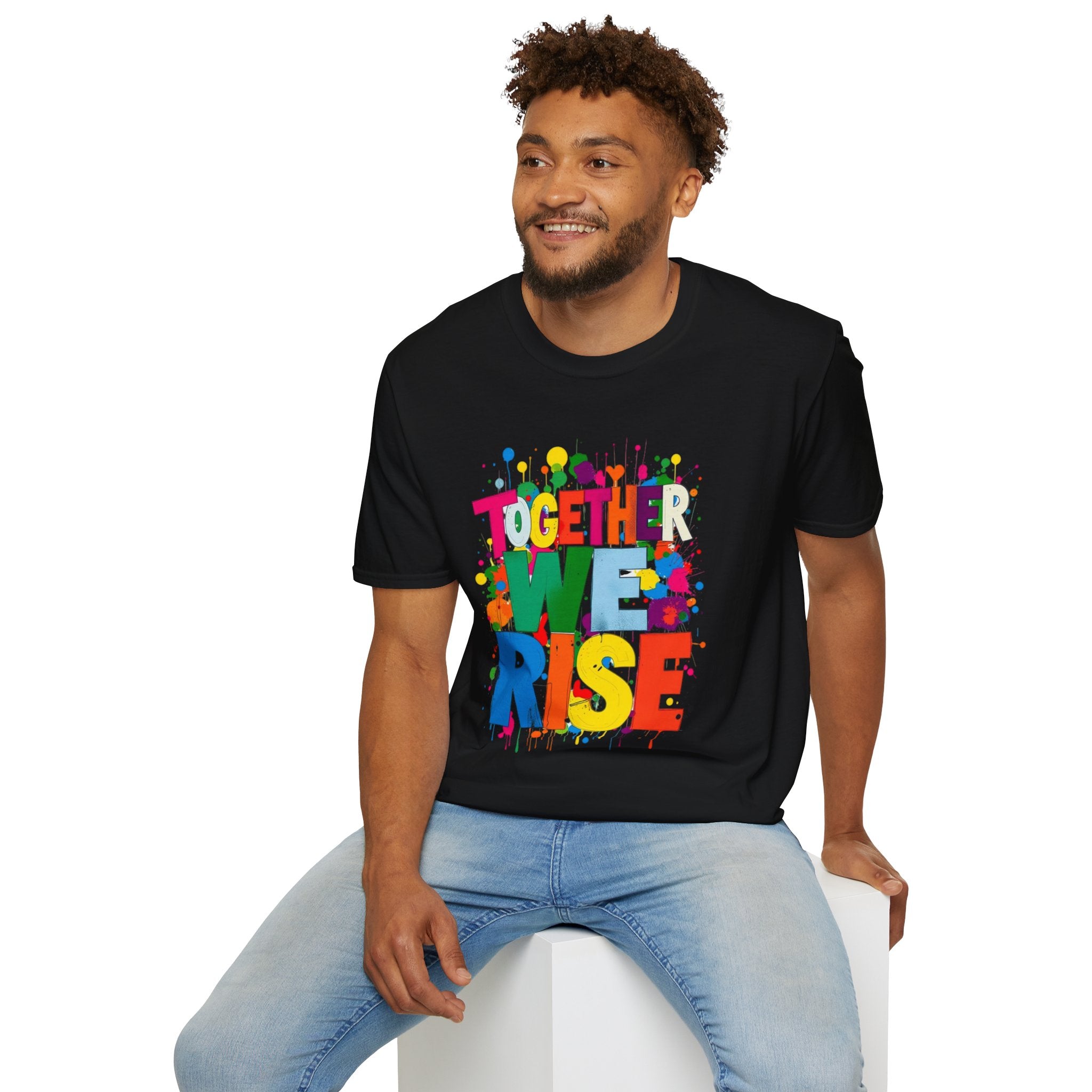 Juntos nos levantamos Camiseta unisex de estilo suave