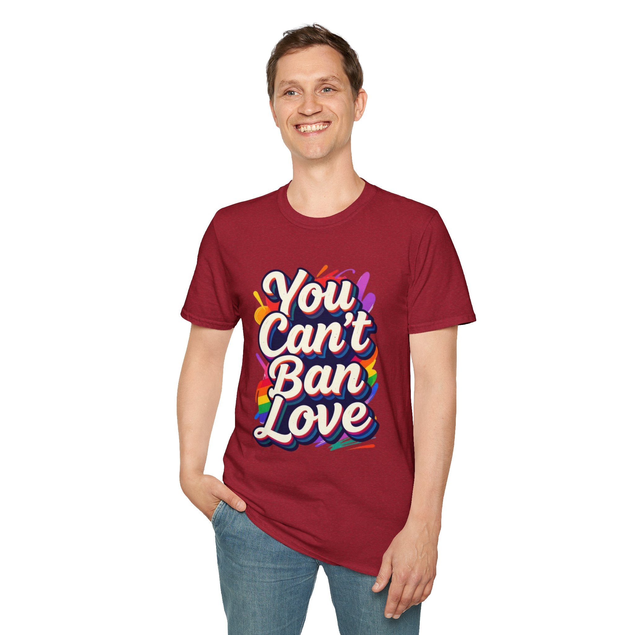 You Can't Ban Love T‑Shirt — Rainbow LGBTQ+ Pride Graphic Tee