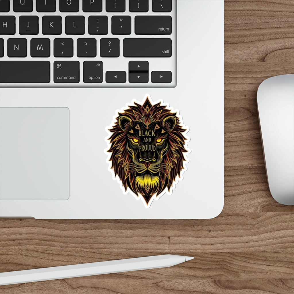 Black And Proud Lion Sticker - EqualiTees.Me