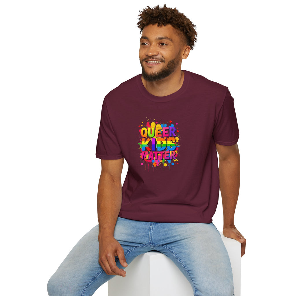 Queer Kids Matter Unisex Softstyle T-Shirt - Celebrate Inclusivity & Pride