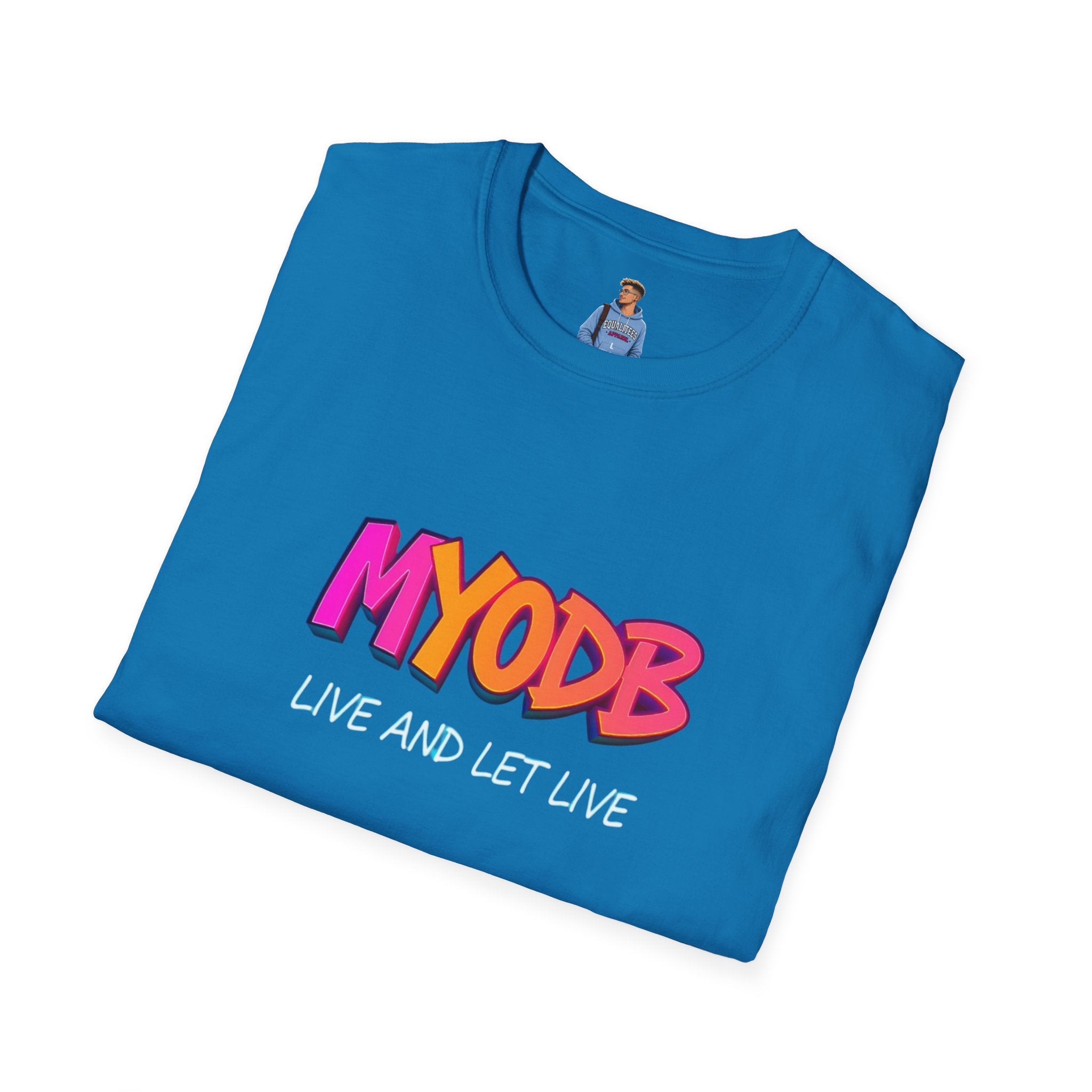 Camiseta MYODB "Vive y deja vivir" | Camiseta unisex de estilo suave | Ropa informal