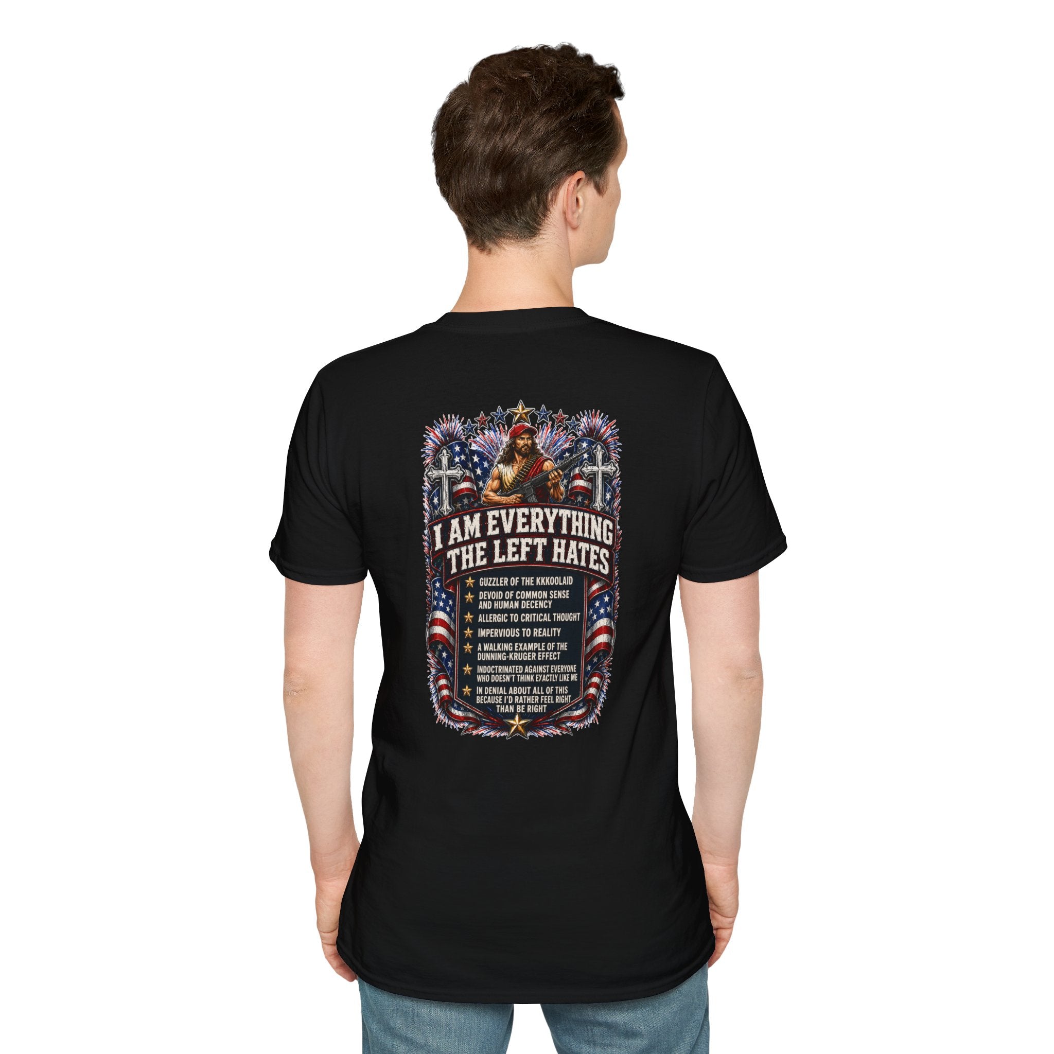 Star Spangled Awesome Graphic Tee ("Proud to Be Delusional Bootlicking Nazi Trash")