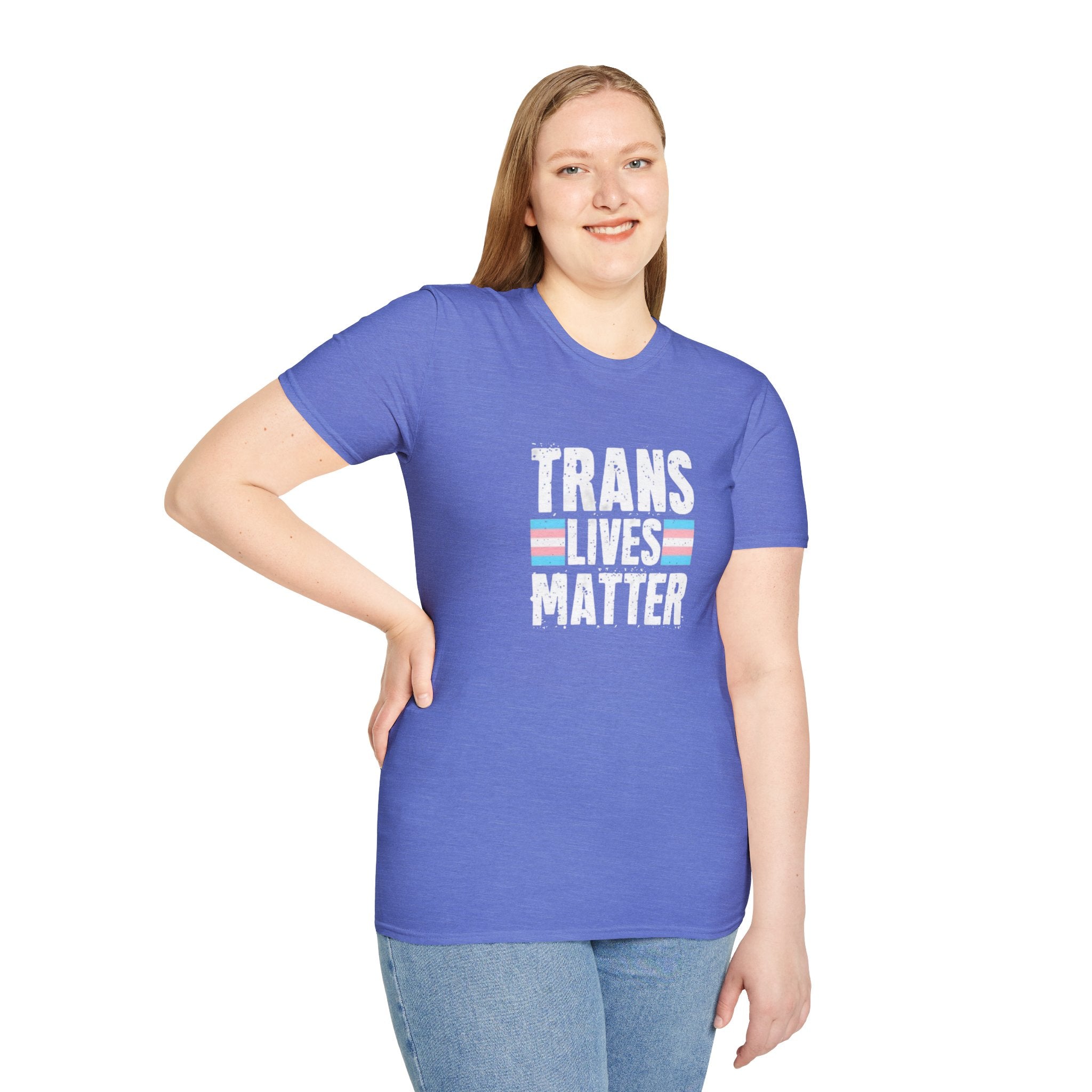 Trans Lives Matter Unisex Softstyle T-Shirt - Support LGBTQ+ Rights