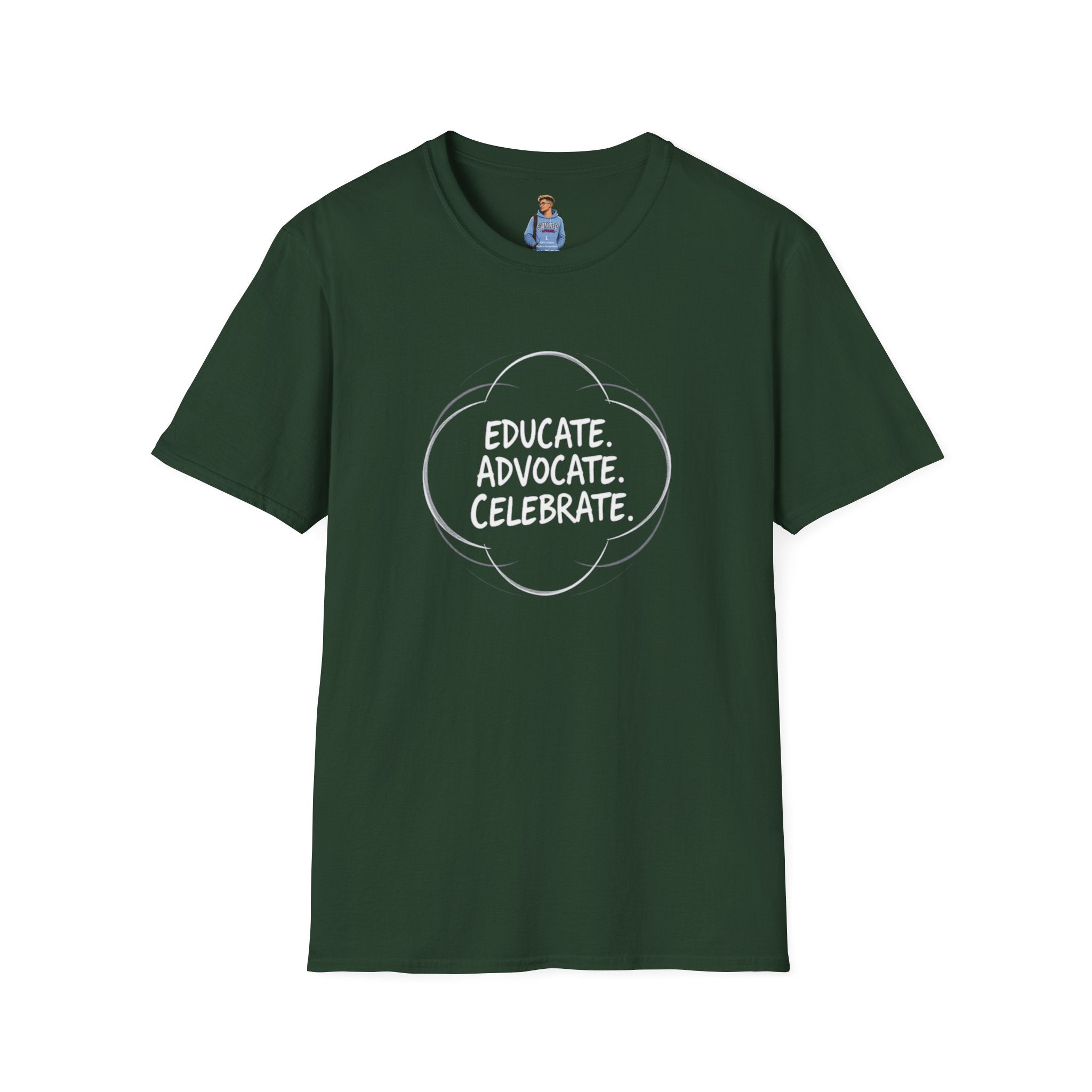 Subtle Pride Educate Advocate Celebrate Minimalist T-Shirt for Every Occasion