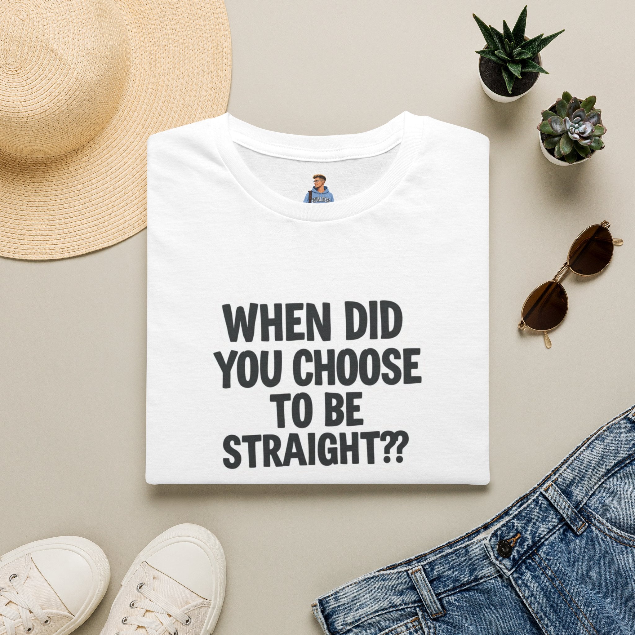 Camiseta unisex suave y divertida: "¿Cuándo elegiste ser heterosexual?"