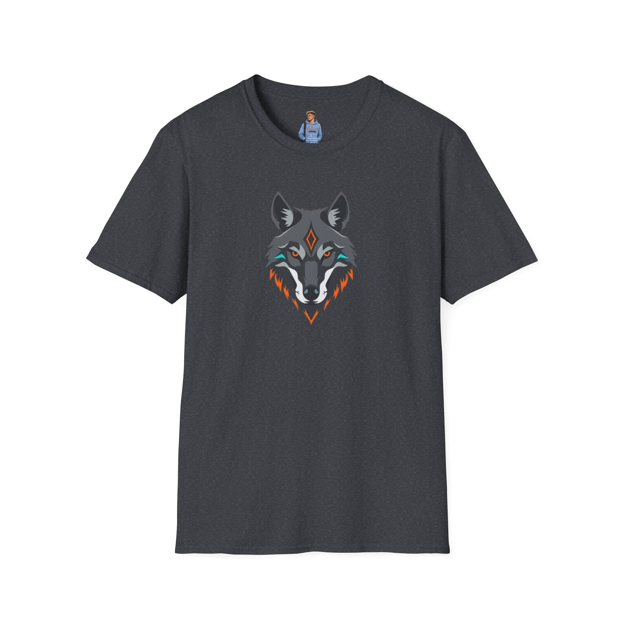 Mystical Wolf Design Unisex Softstyle T-shirt