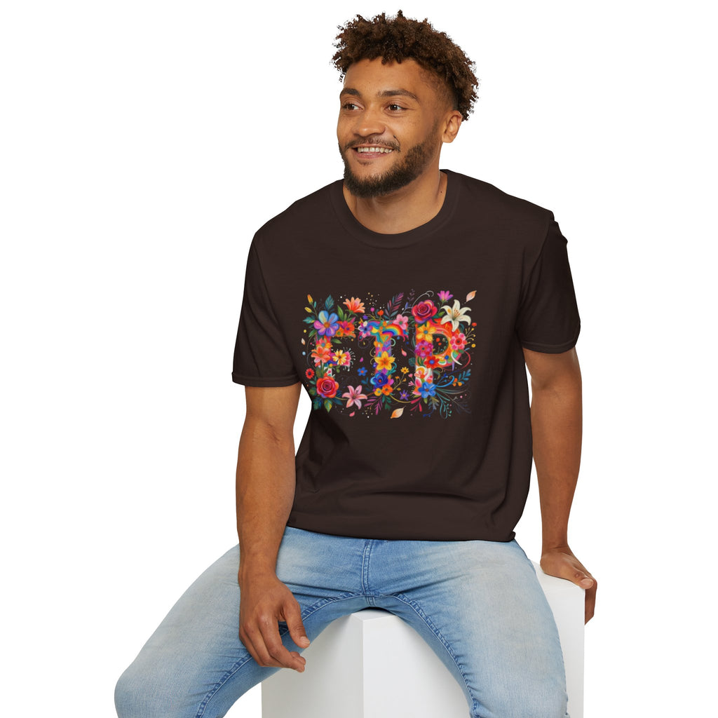 Floral 'FTP' Graphic T-Shirt