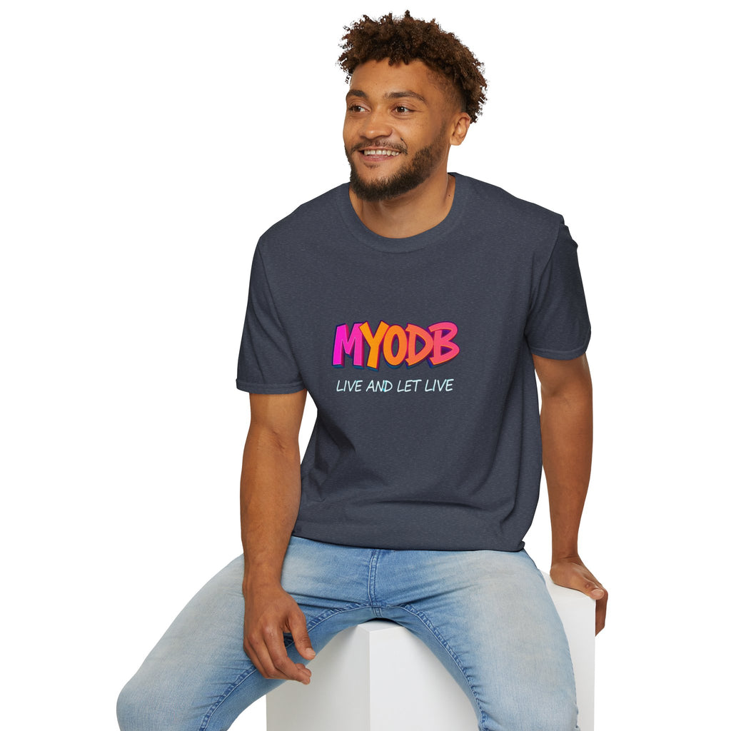 Camiseta MYODB "Vive y deja vivir" | Camiseta unisex de estilo suave | Ropa informal
