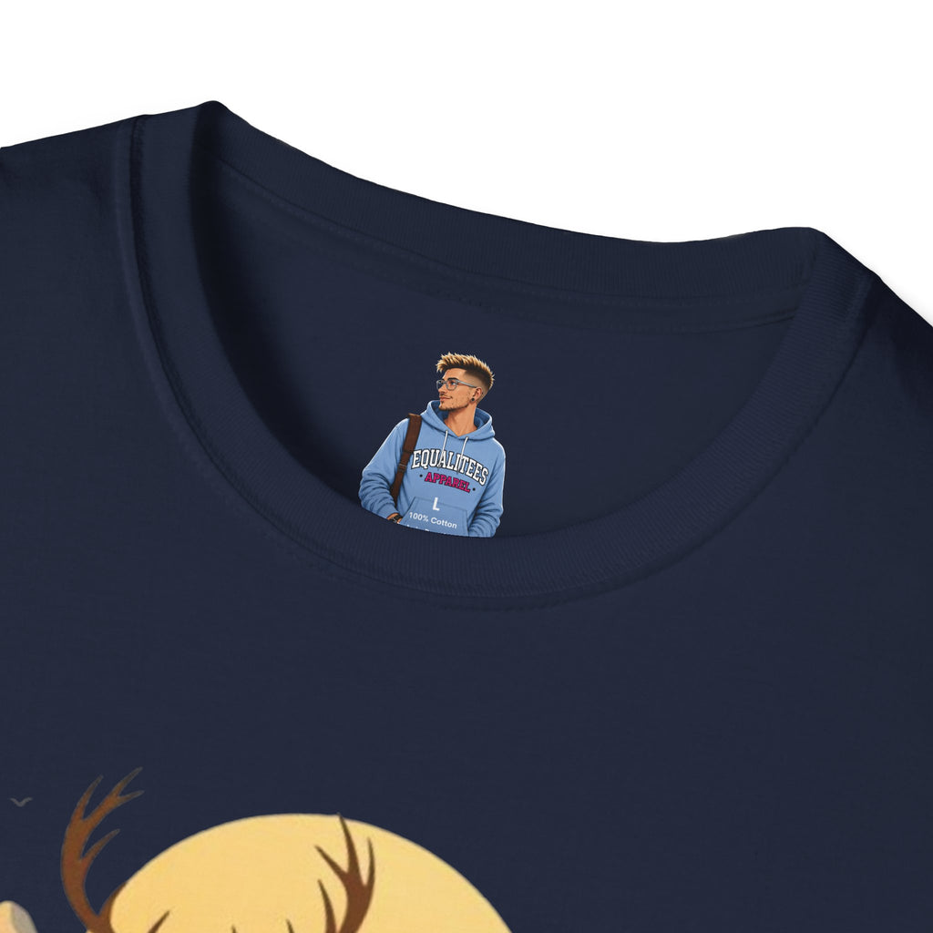 Mountain Sunset Deer Unisex Softstyle T-Shirt