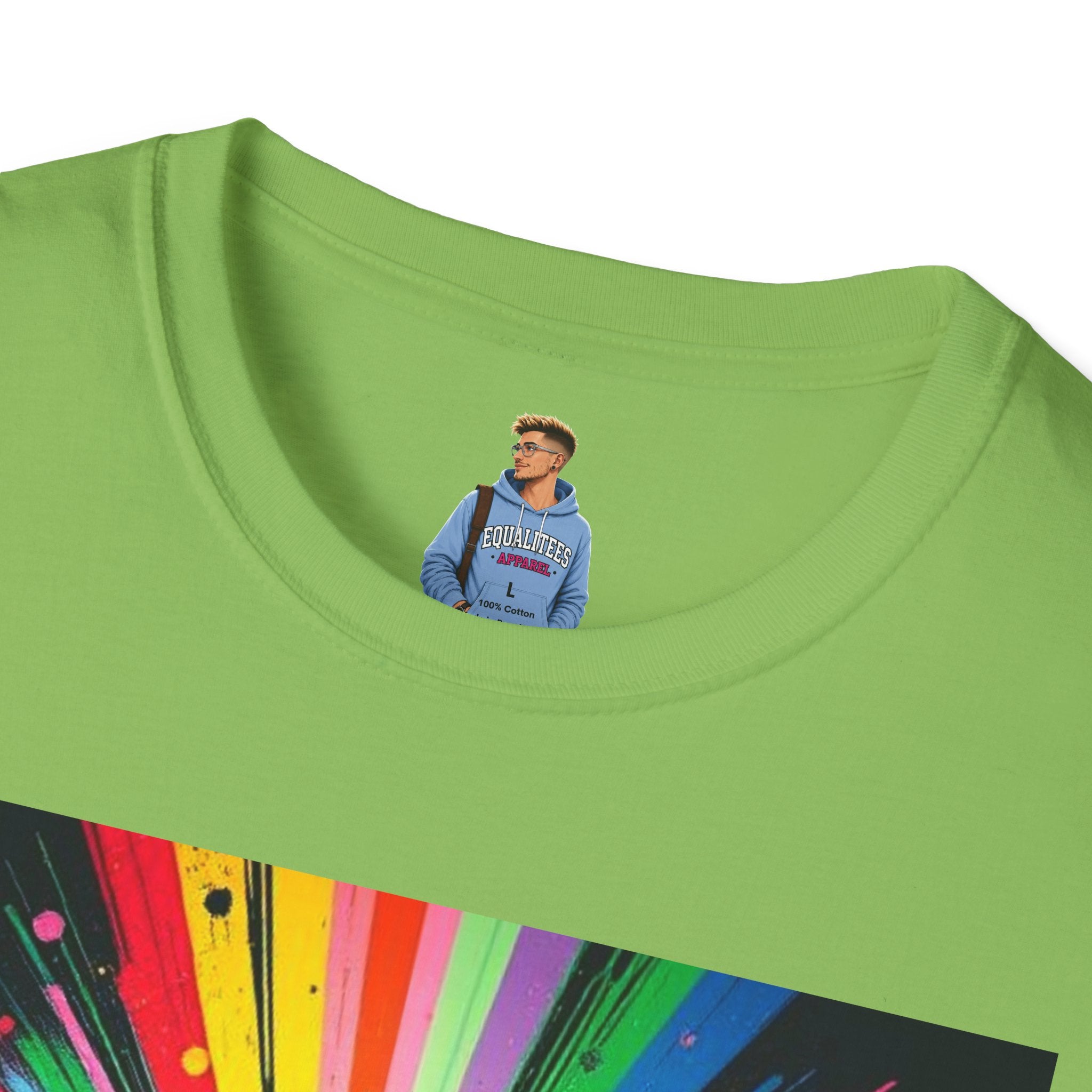 Unisex Softstyle T-Shirt - 'Queer People Belong Everywhere' Pride Graphic Tee