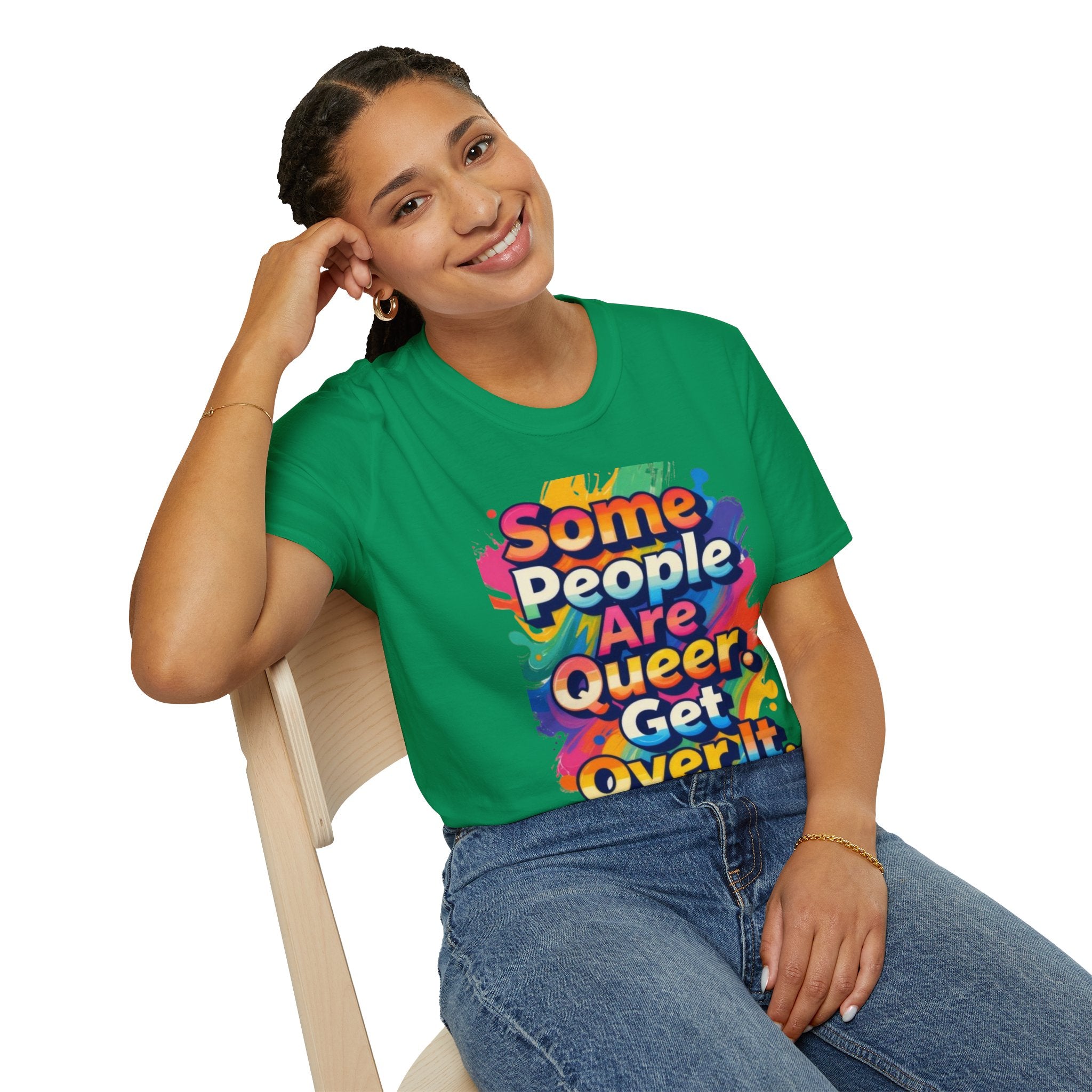 Some People Are Queer T-Shirt Rainbow Graphic