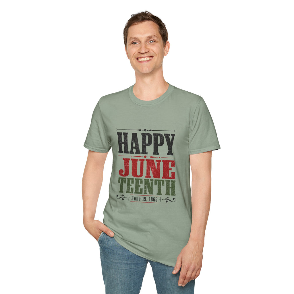 Juneteenth T-Shirt — "Happy Juneteenth" Celebration Tee